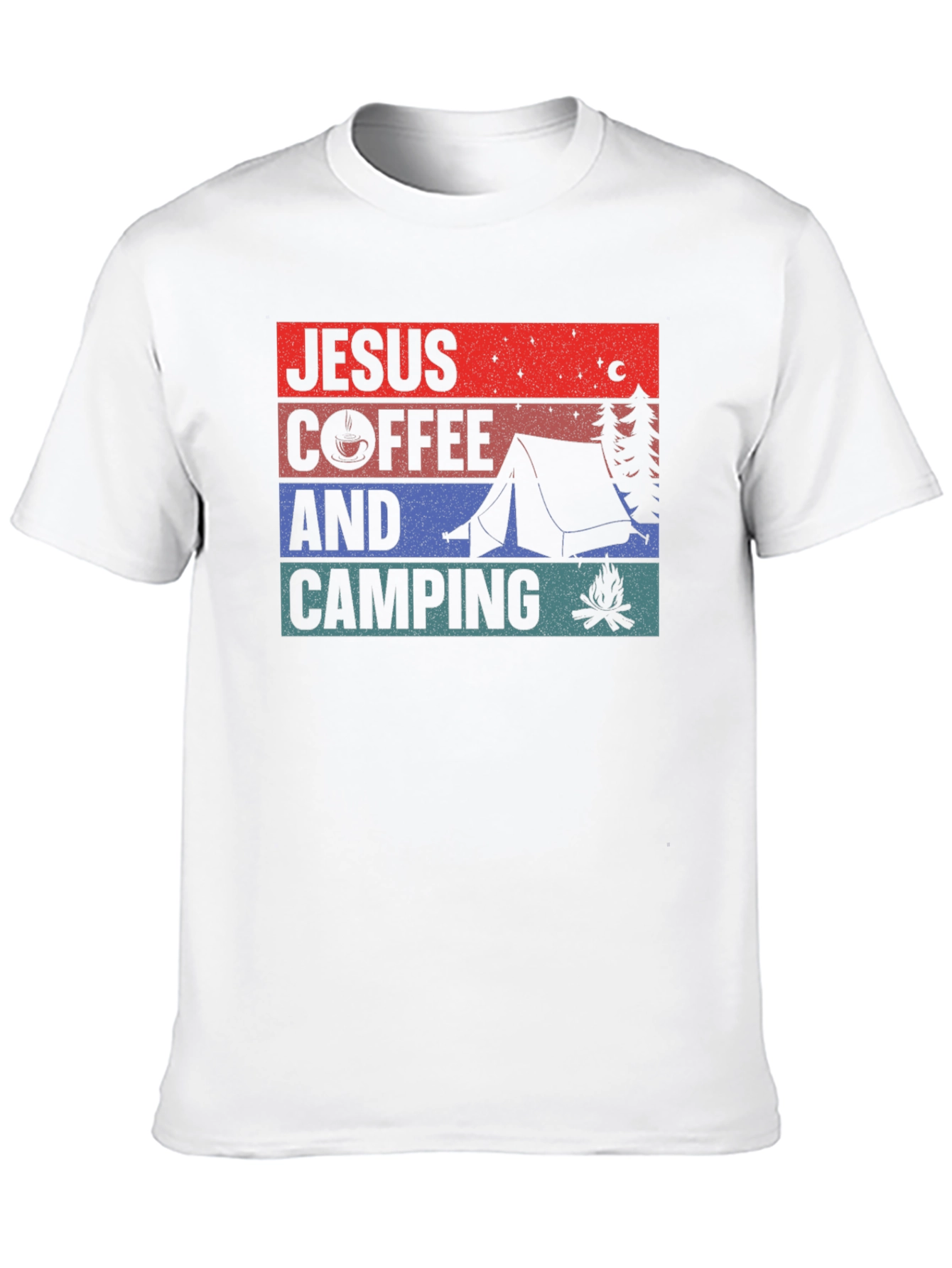 Jesus Coffee and Camping Graphic Tee