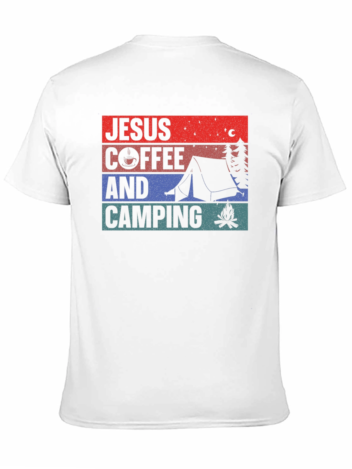 Jesus Coffee and Camping Graphic Tee