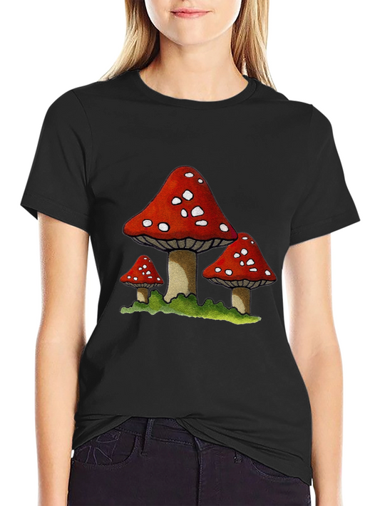 Mushroom Graphic Print T-Shirt