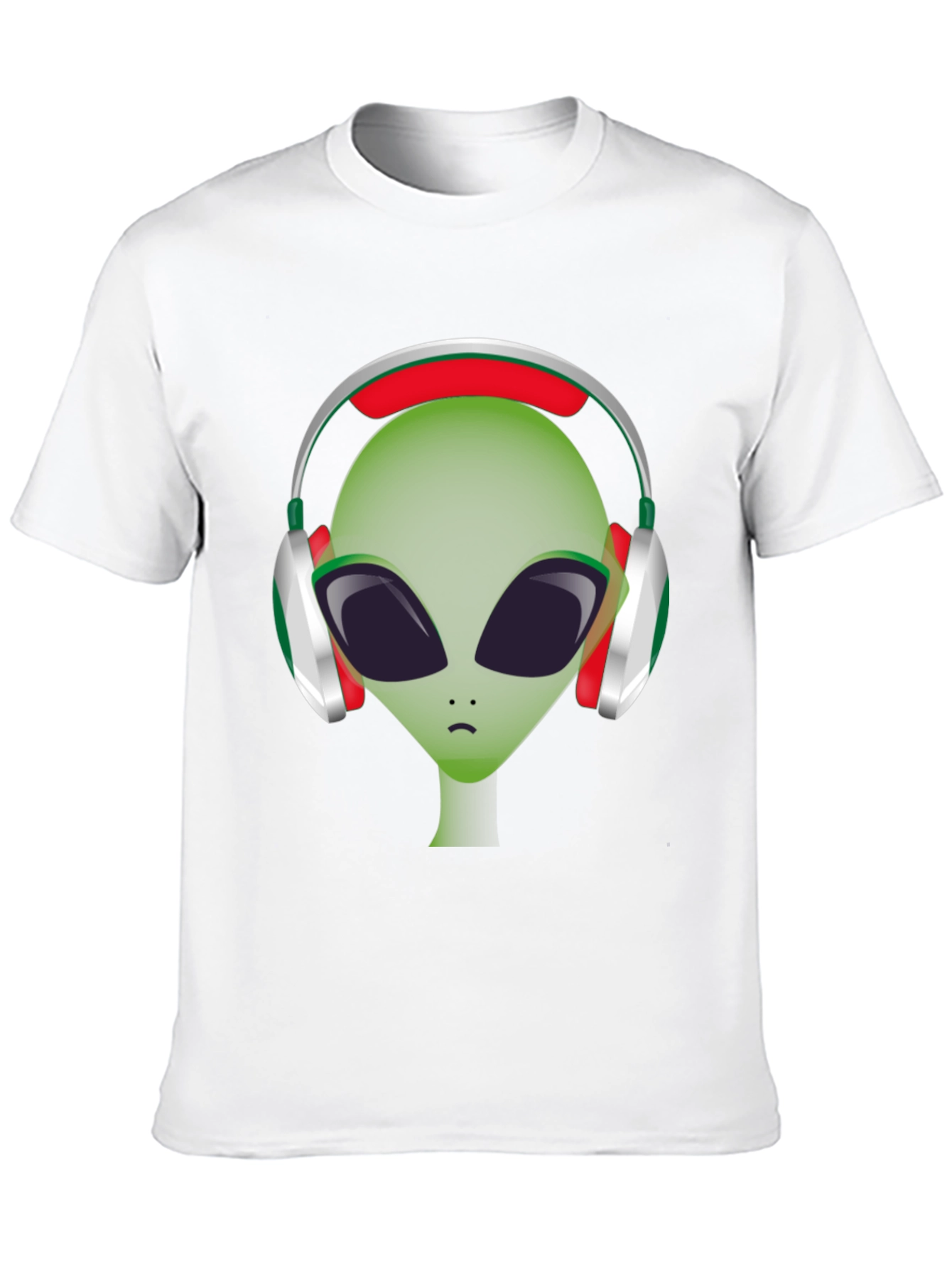 Alien DJ T-Shirt - Green Headphone Graphic Tee
