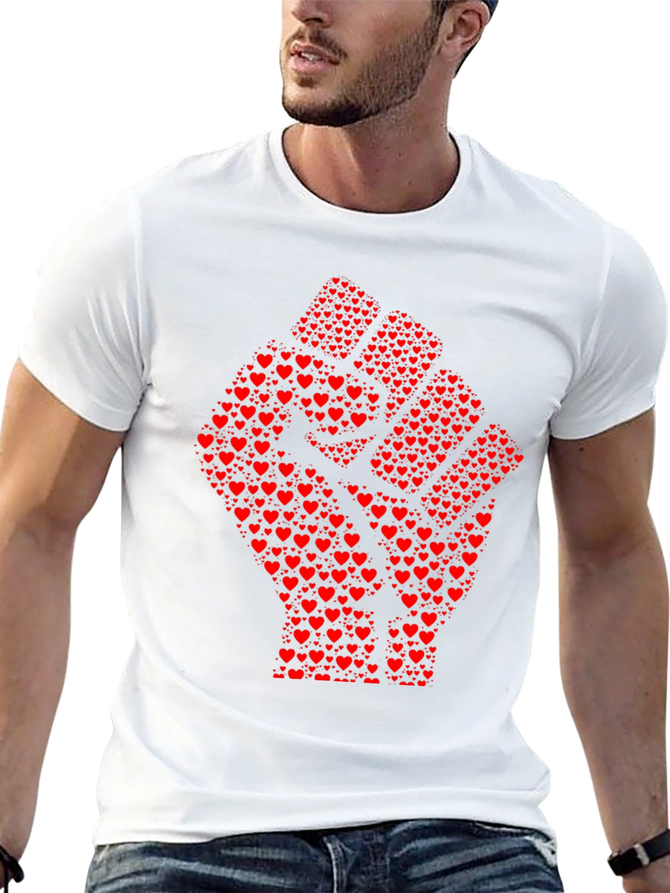 Heart Fist Graphic Tee - Black
