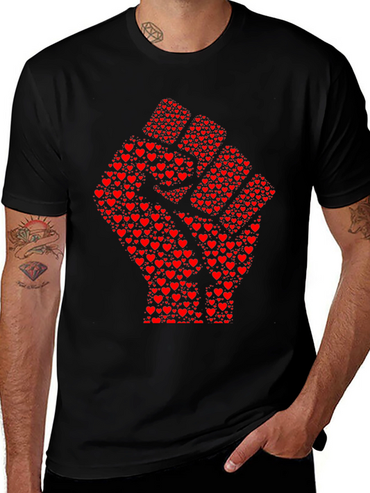 Heart Fist Graphic Tee - Black