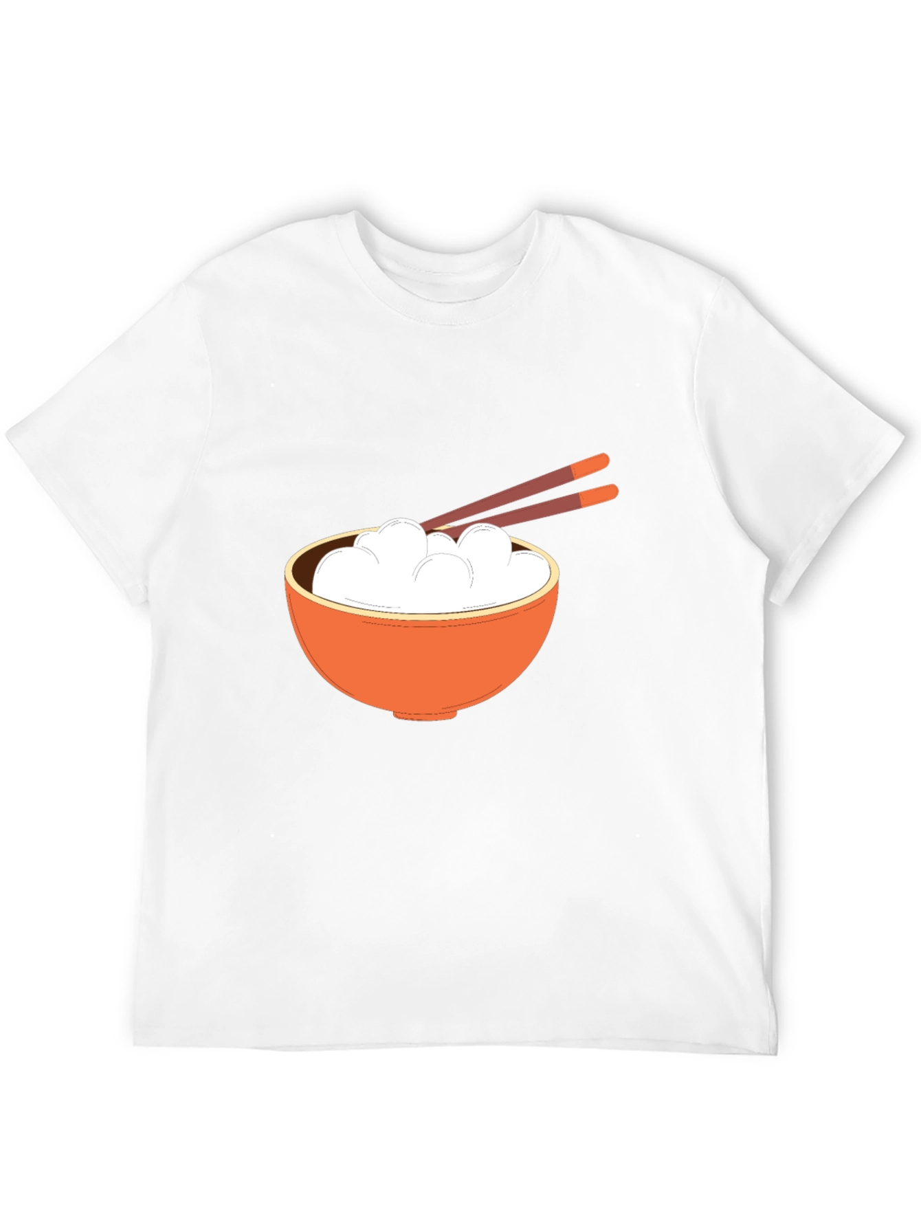 Rice Bowl Graphic Tee - Stylish Asian Food Design