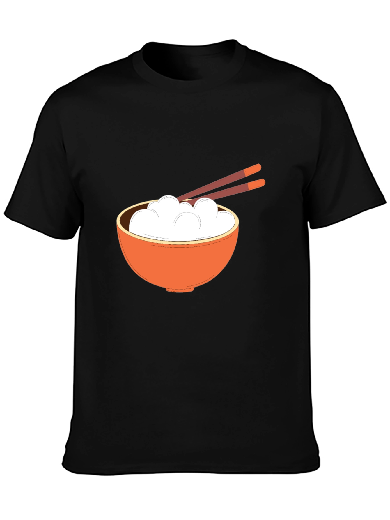 Rice Bowl Graphic Tee - Stylish Asian Food Design