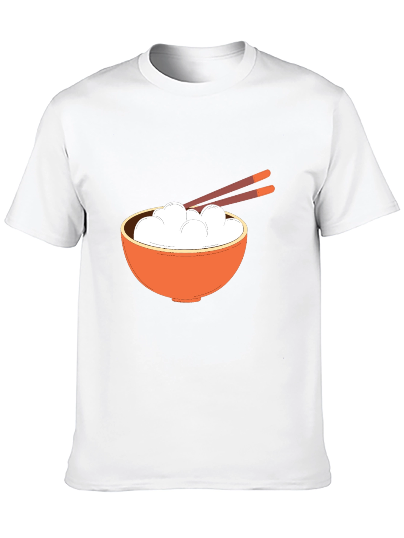 Rice Bowl Graphic Tee - Stylish Asian Food Design