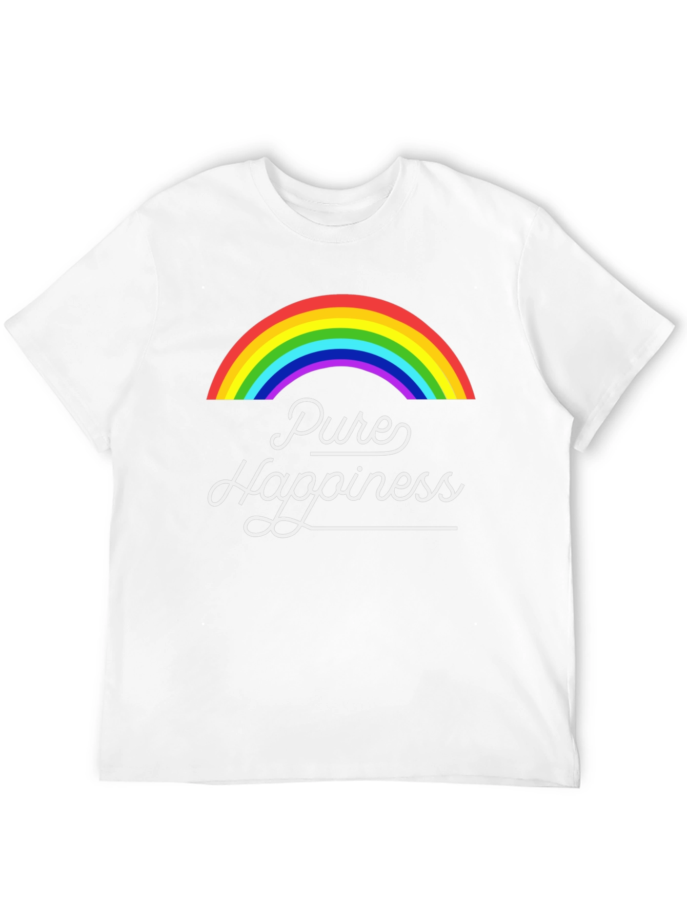 Pure Happiness Rainbow Graphic Tee - Black