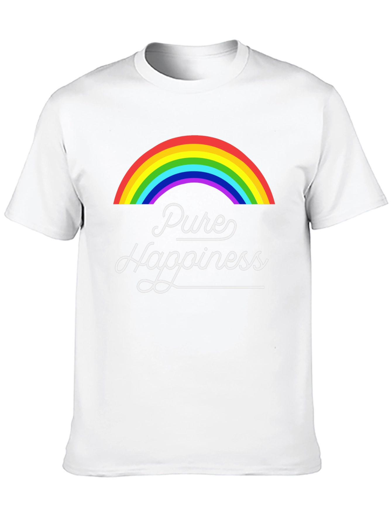 Pure Happiness Rainbow Graphic Tee - Black