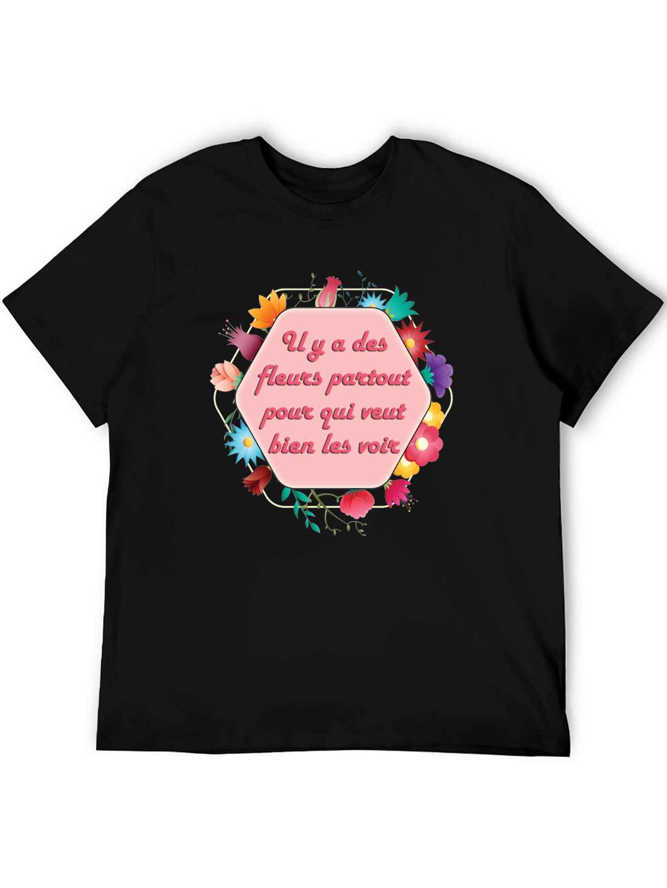 Floral French Saying T-Shirt