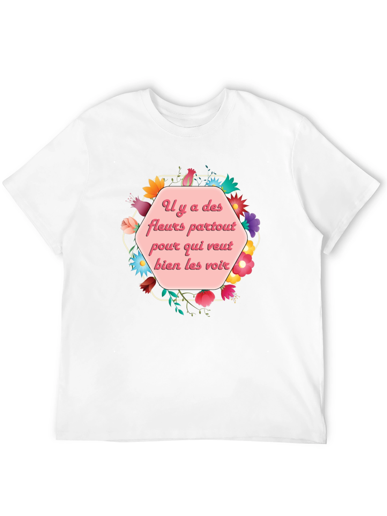 Floral French Saying T-Shirt