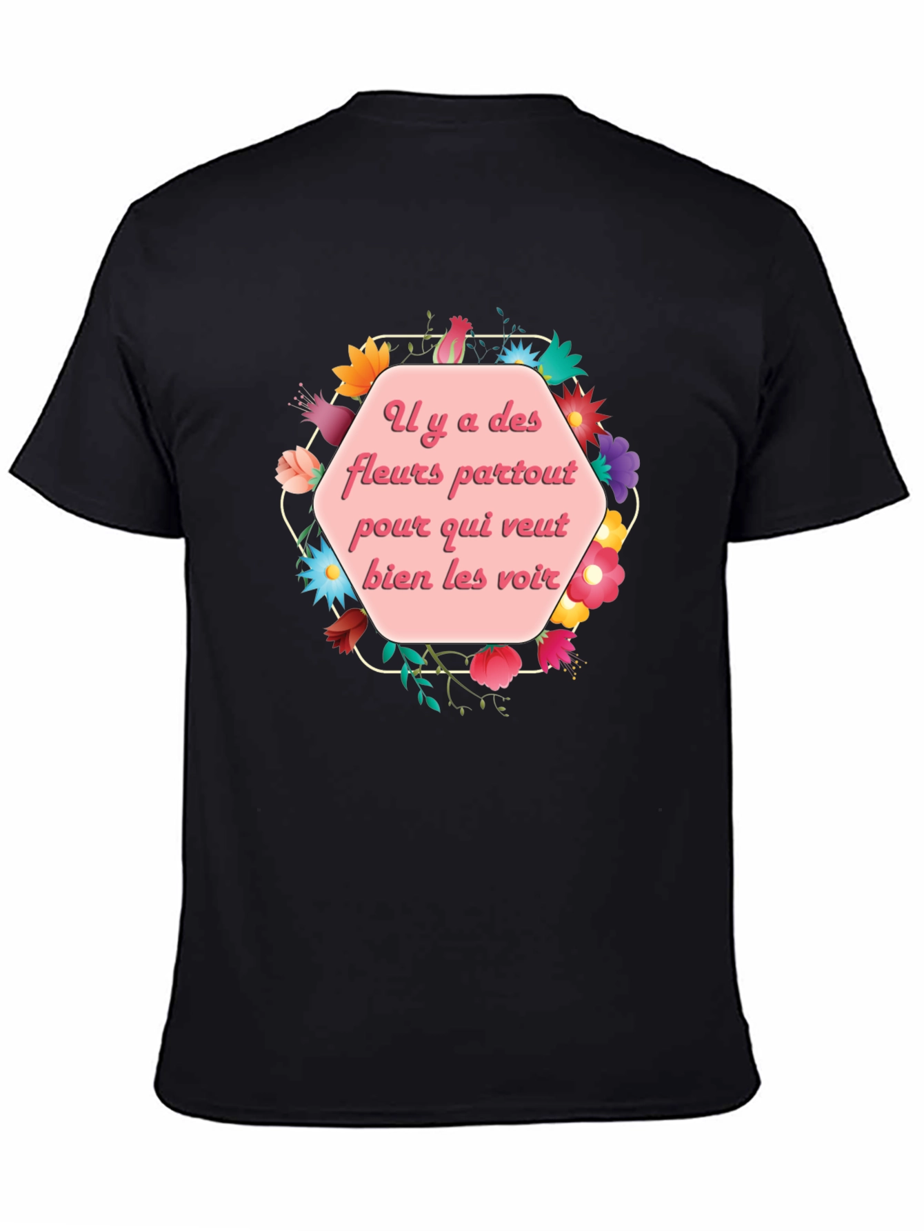 Floral French Saying T-Shirt