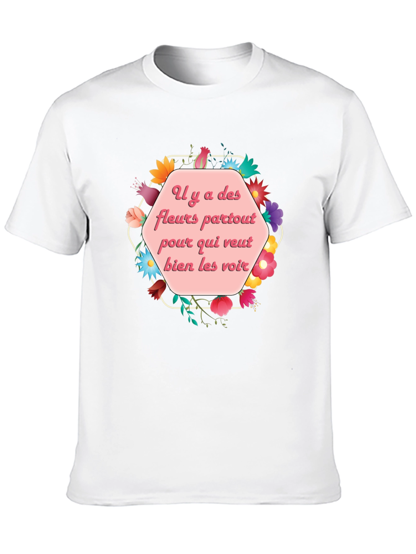 Floral French Saying T-Shirt