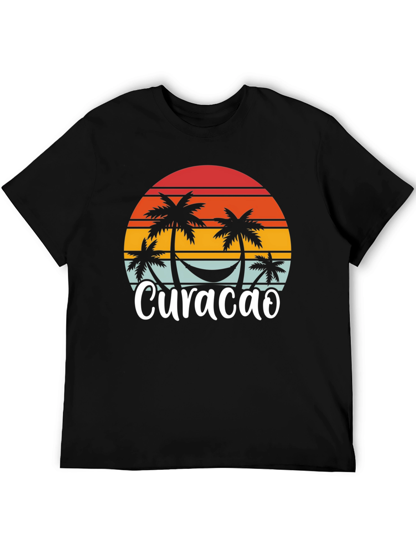 Curacao Palm Tree Sunset T-Shirt