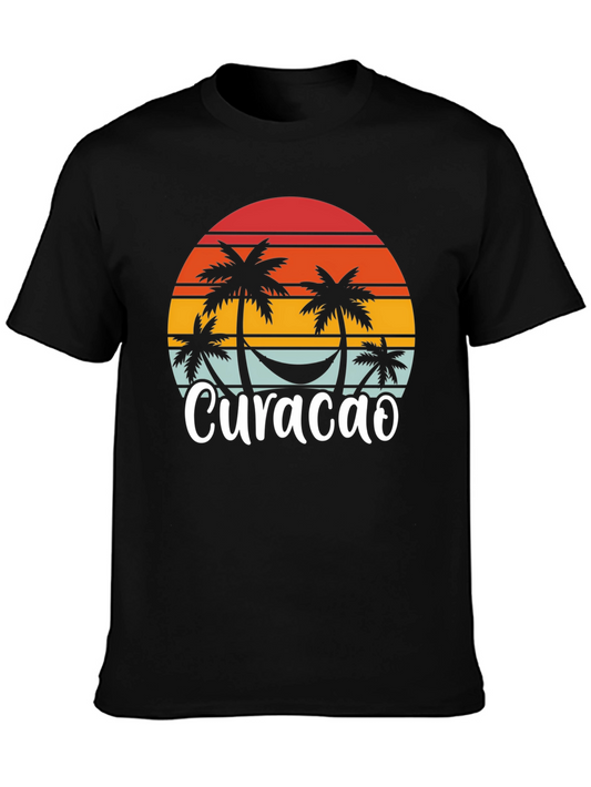 Curacao Palm Tree Sunset T-Shirt