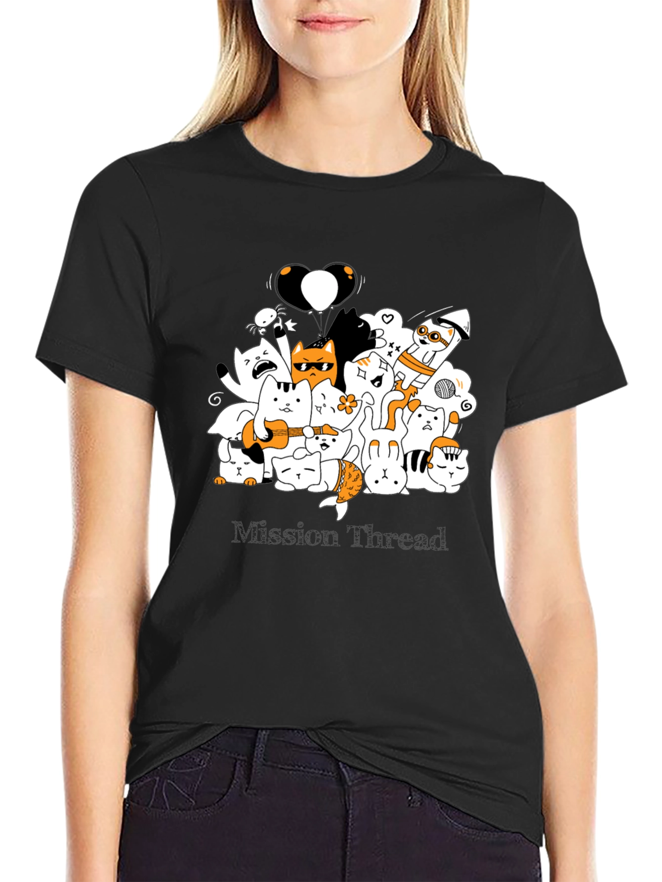 Cool Cat Cartoon Graphic Tee