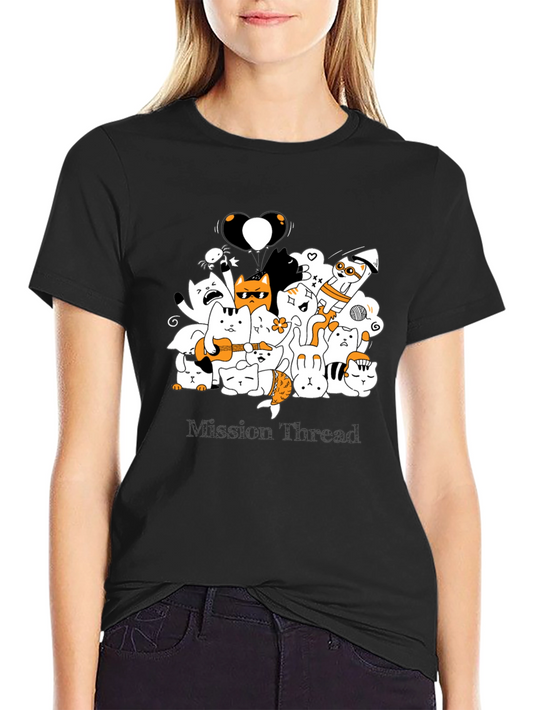 Cool Cat Cartoon Graphic Tee