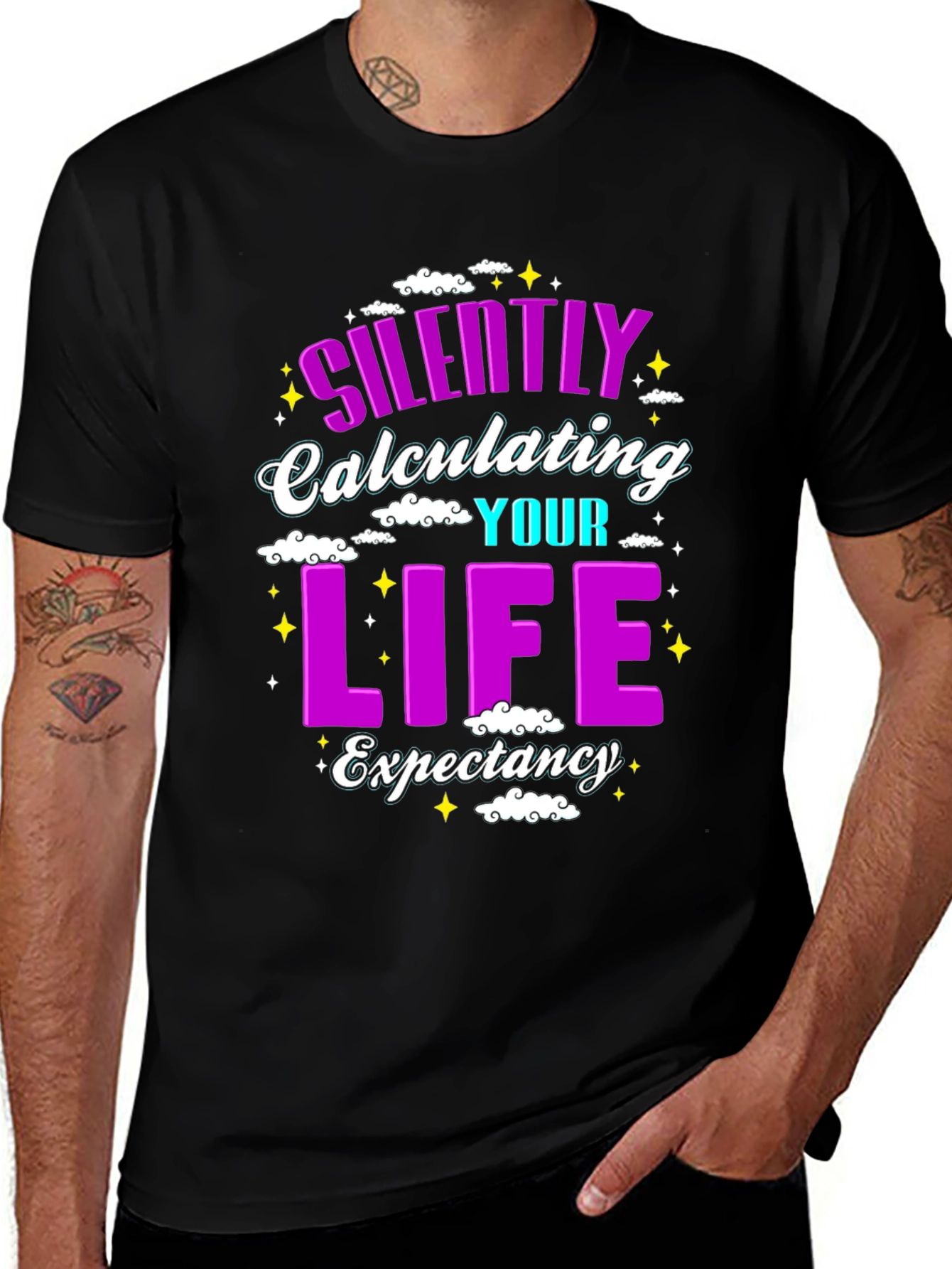 Silently Calculating Life Expectancy Funny T-Shirt