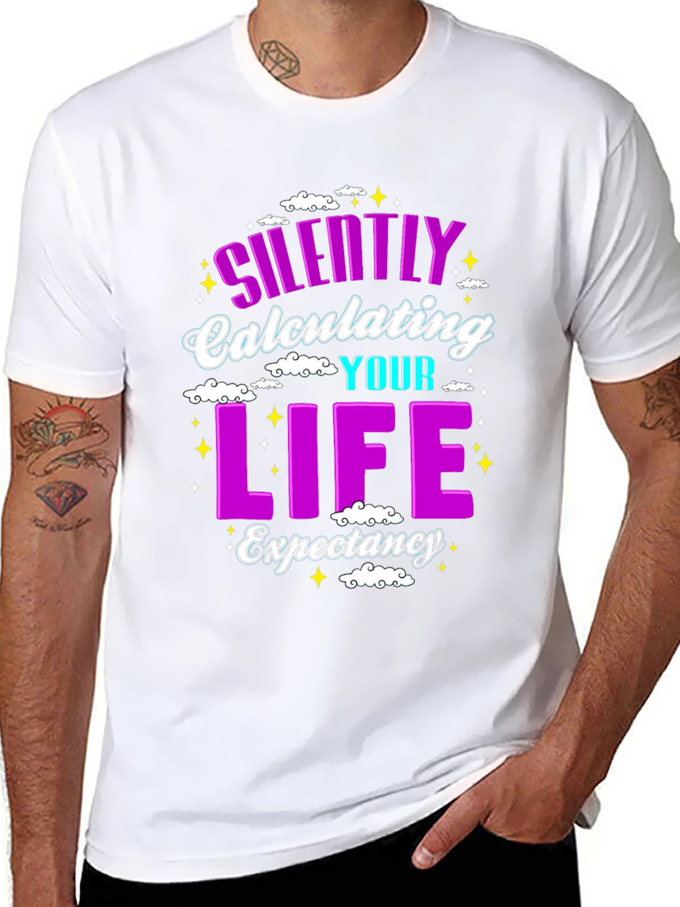 Silently Calculating Life Expectancy Funny T-Shirt