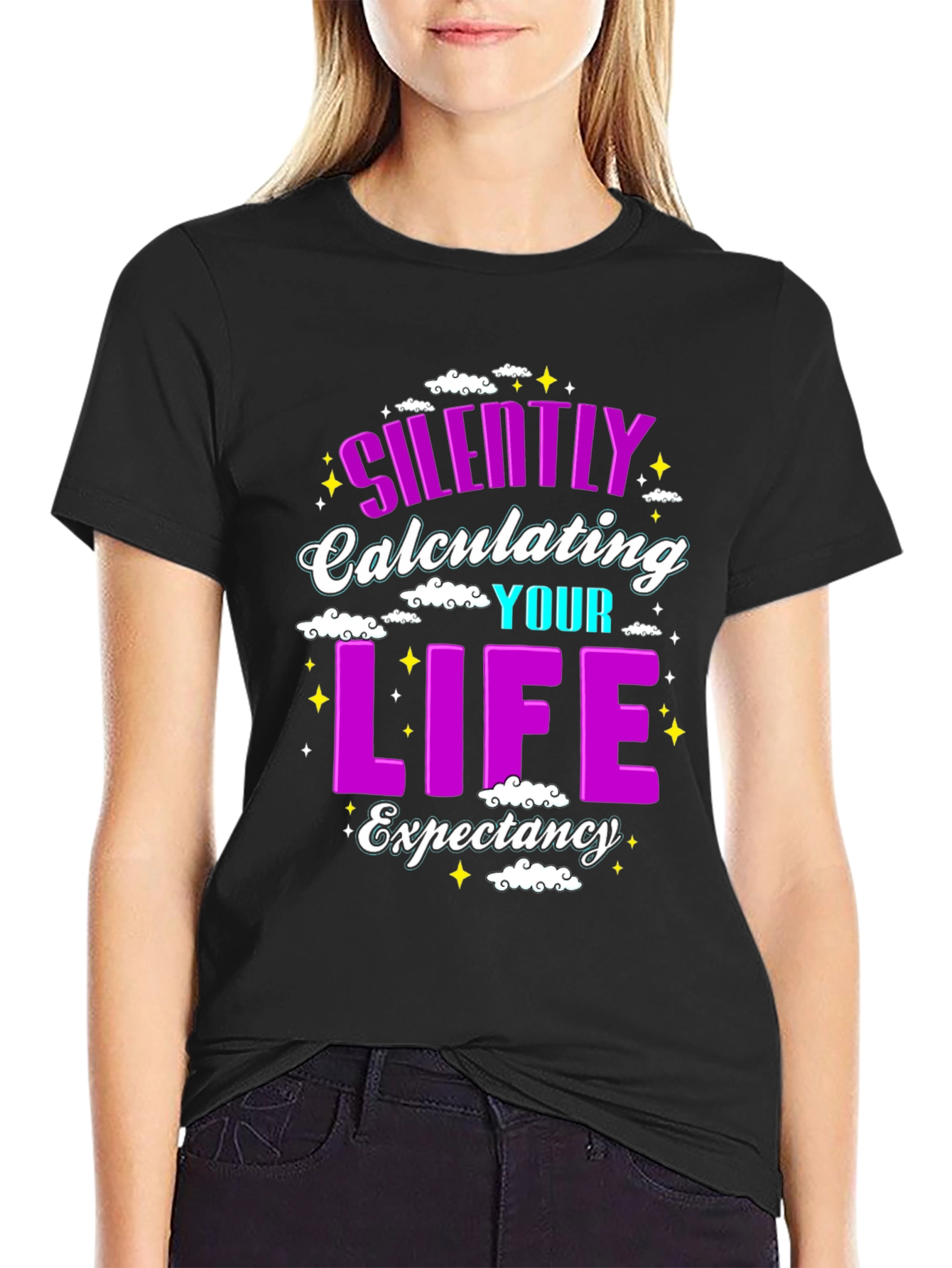 Silently Calculating Life Expectancy Funny T-Shirt