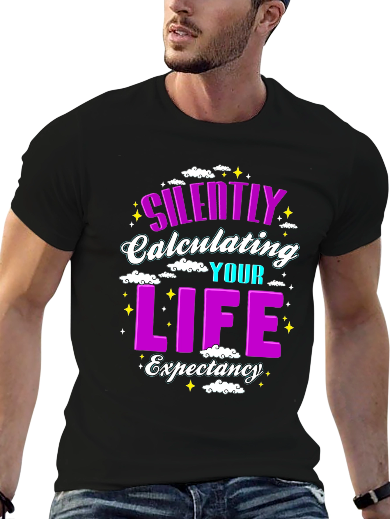 Silently Calculating Life Expectancy Funny T-Shirt