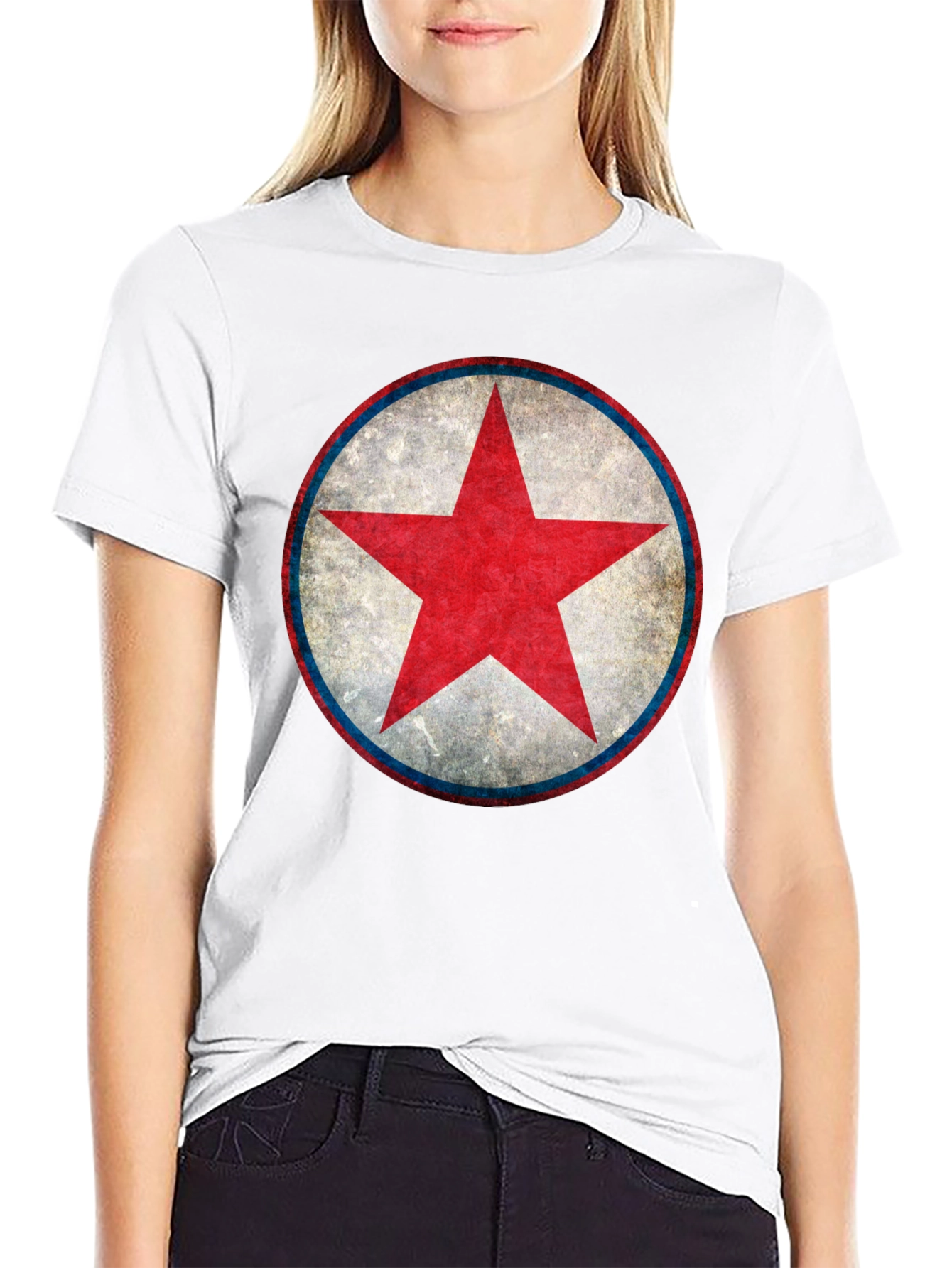 Red Star Graphic Black T-Shirt