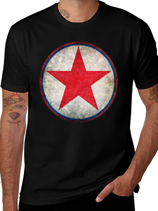 Red Star Graphic Black T-Shirt