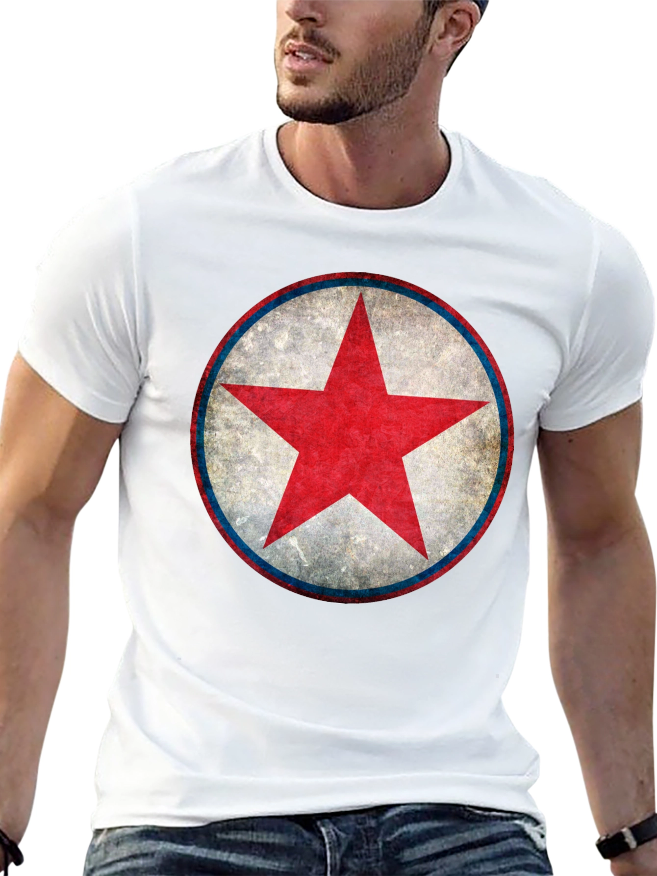 Red Star Graphic Black T-Shirt