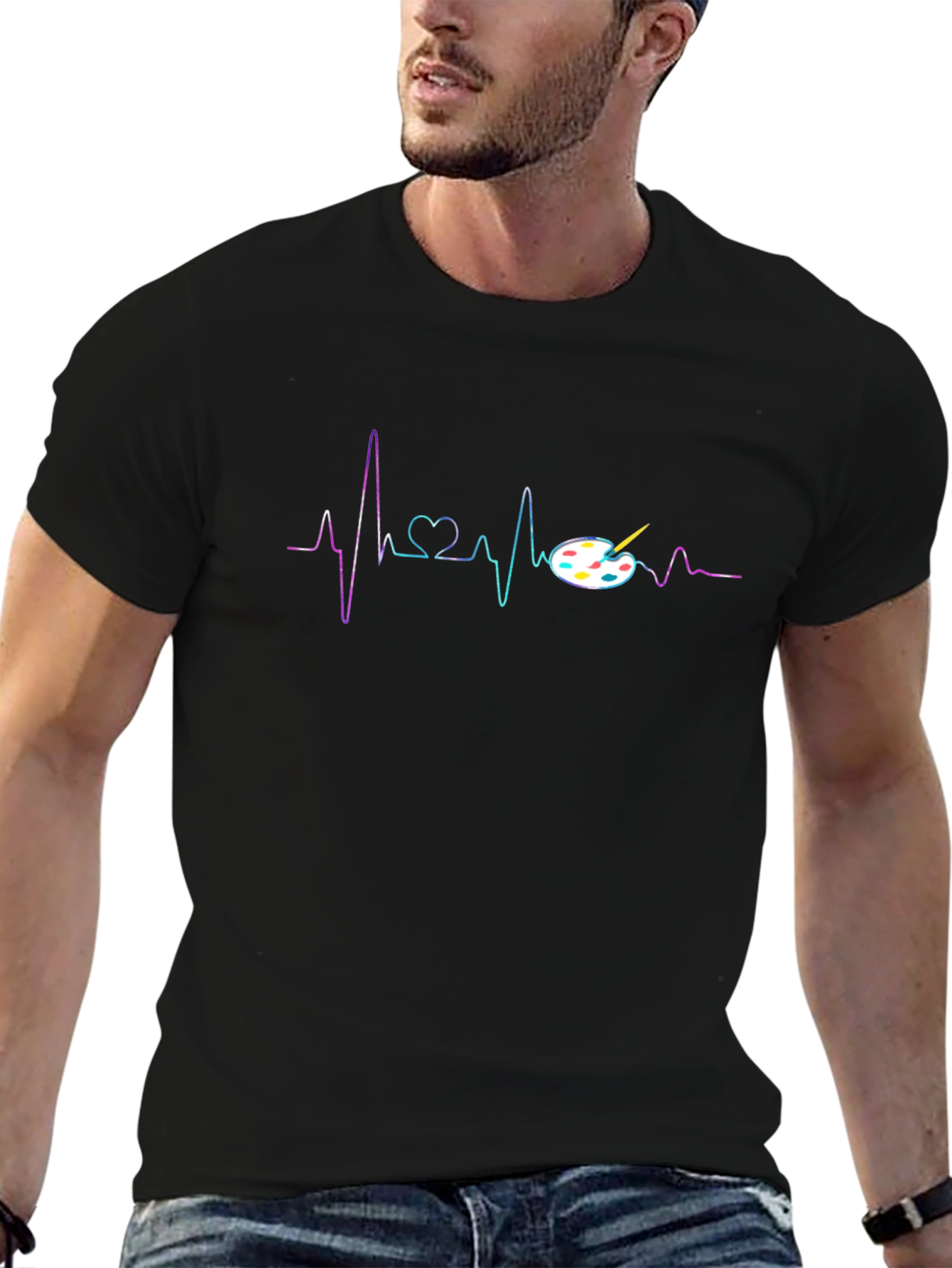 Artist Heartbeat T-Shirt - Painters Palette Design
