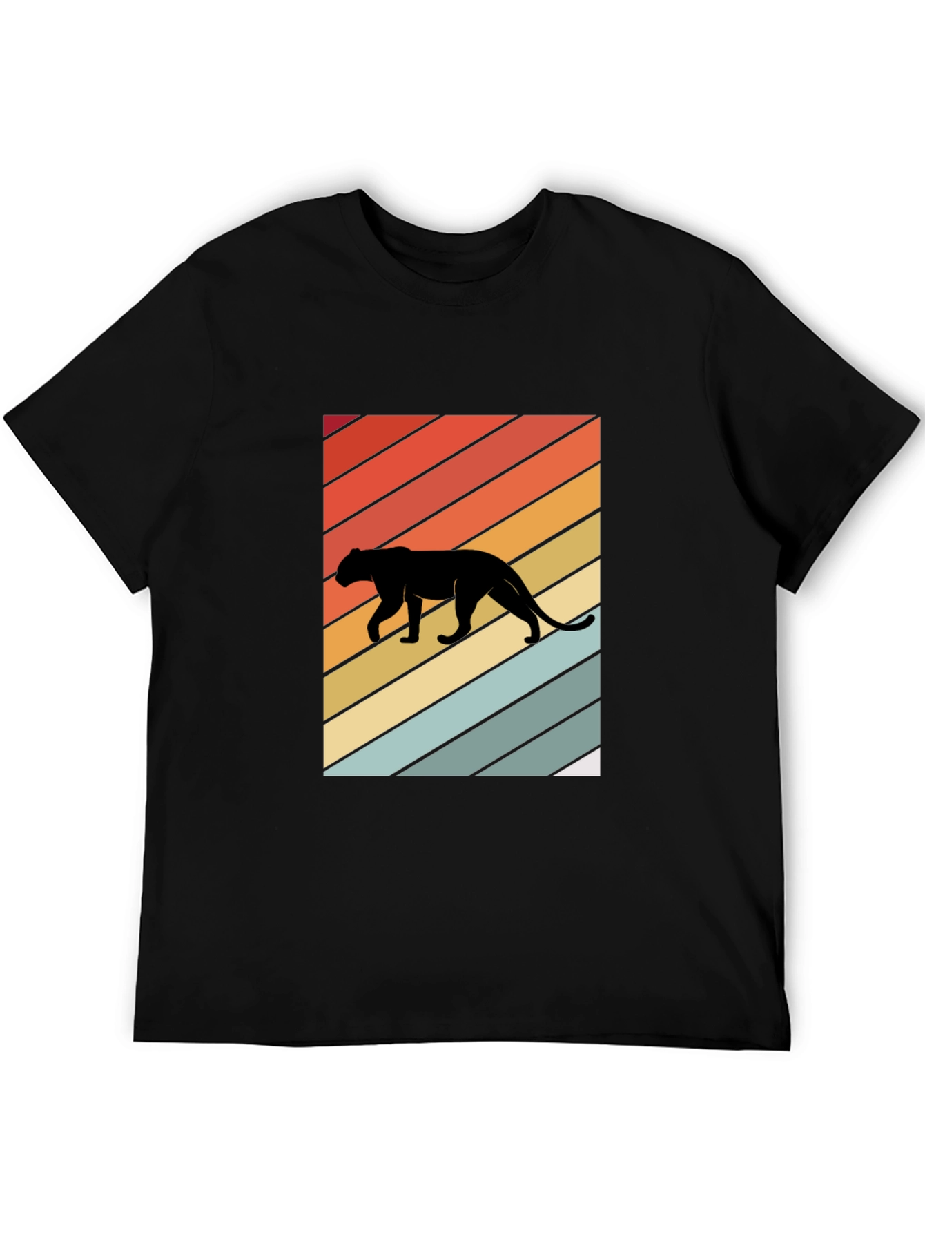 Retro Panther Silhouette Graphic Tee