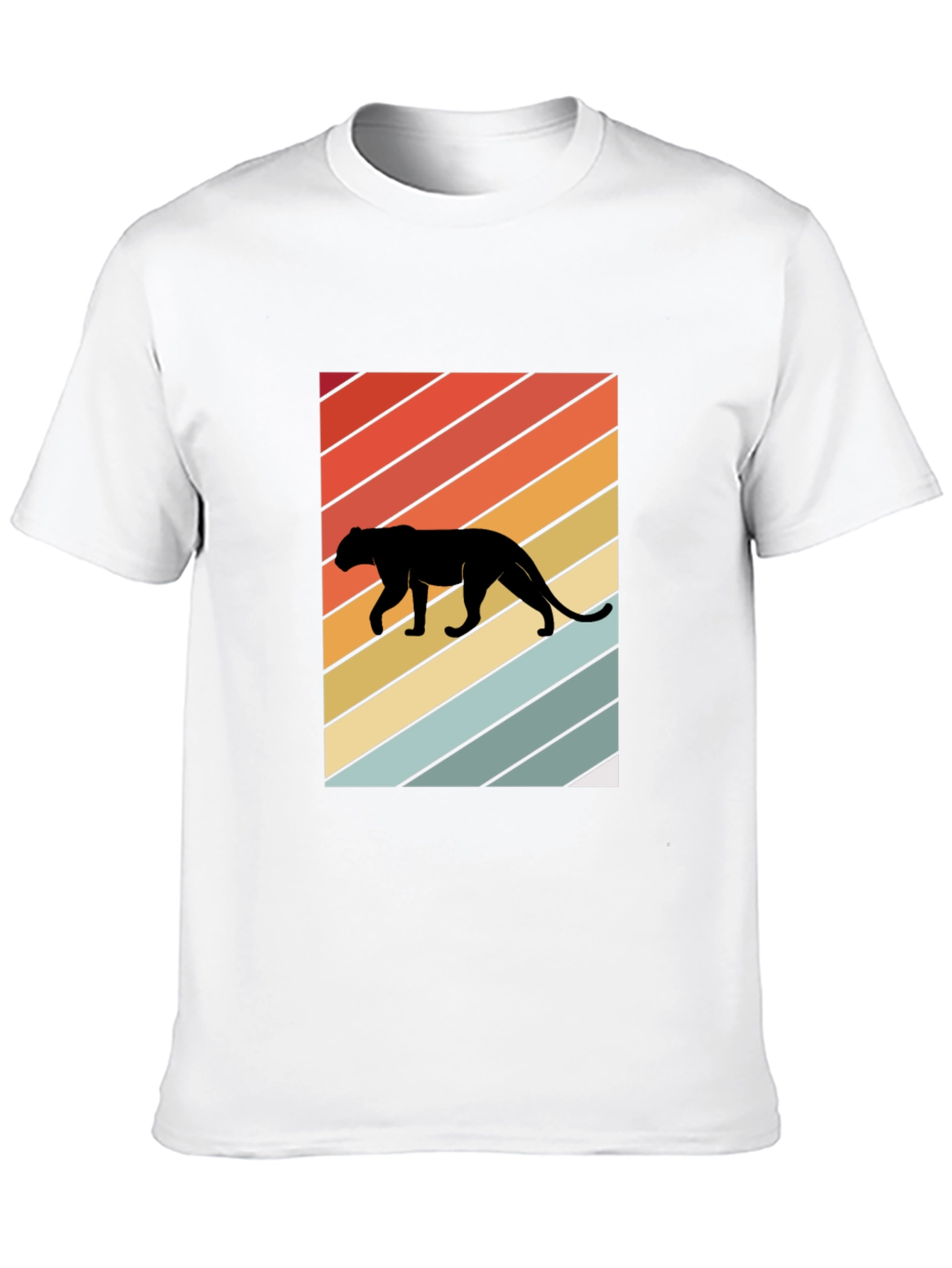 Retro Panther Silhouette Graphic Tee