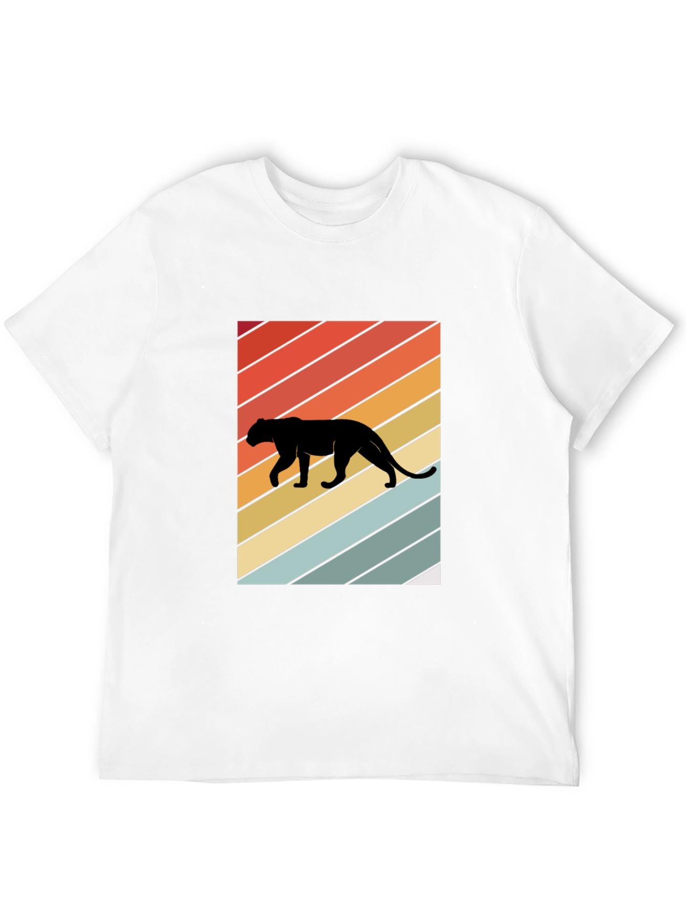 Retro Panther Silhouette Graphic Tee