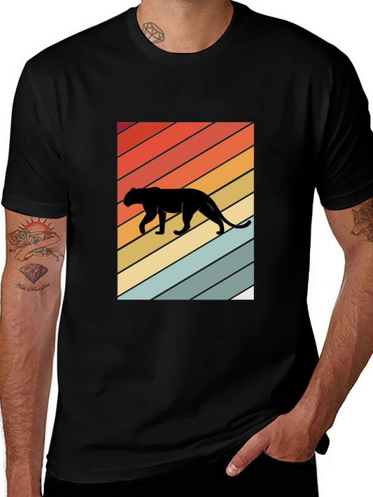 Retro Panther Silhouette Graphic Tee