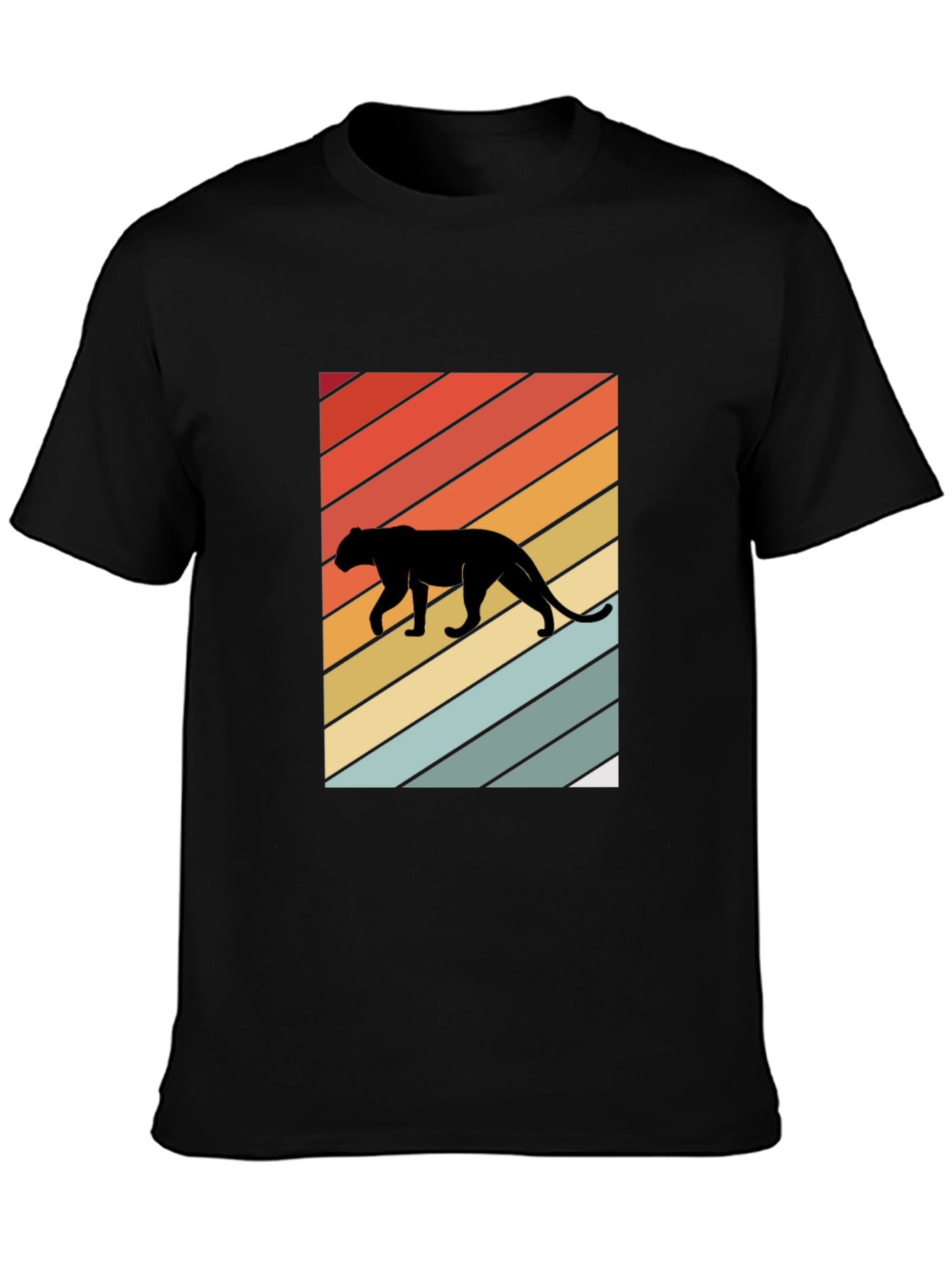 Retro Panther Silhouette Graphic Tee