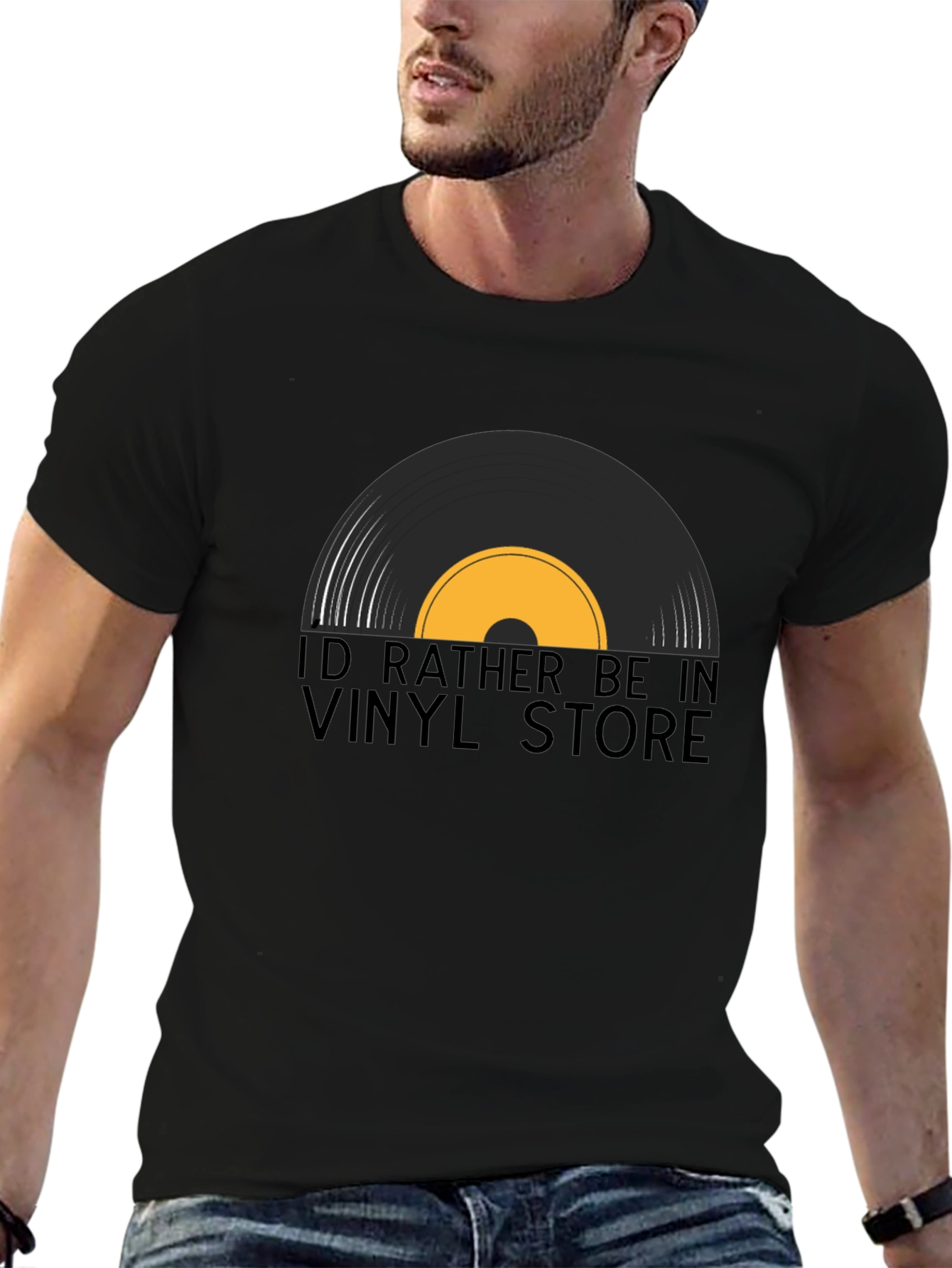 Vinyl Store T-Shirt: Retro Music Lover Tee