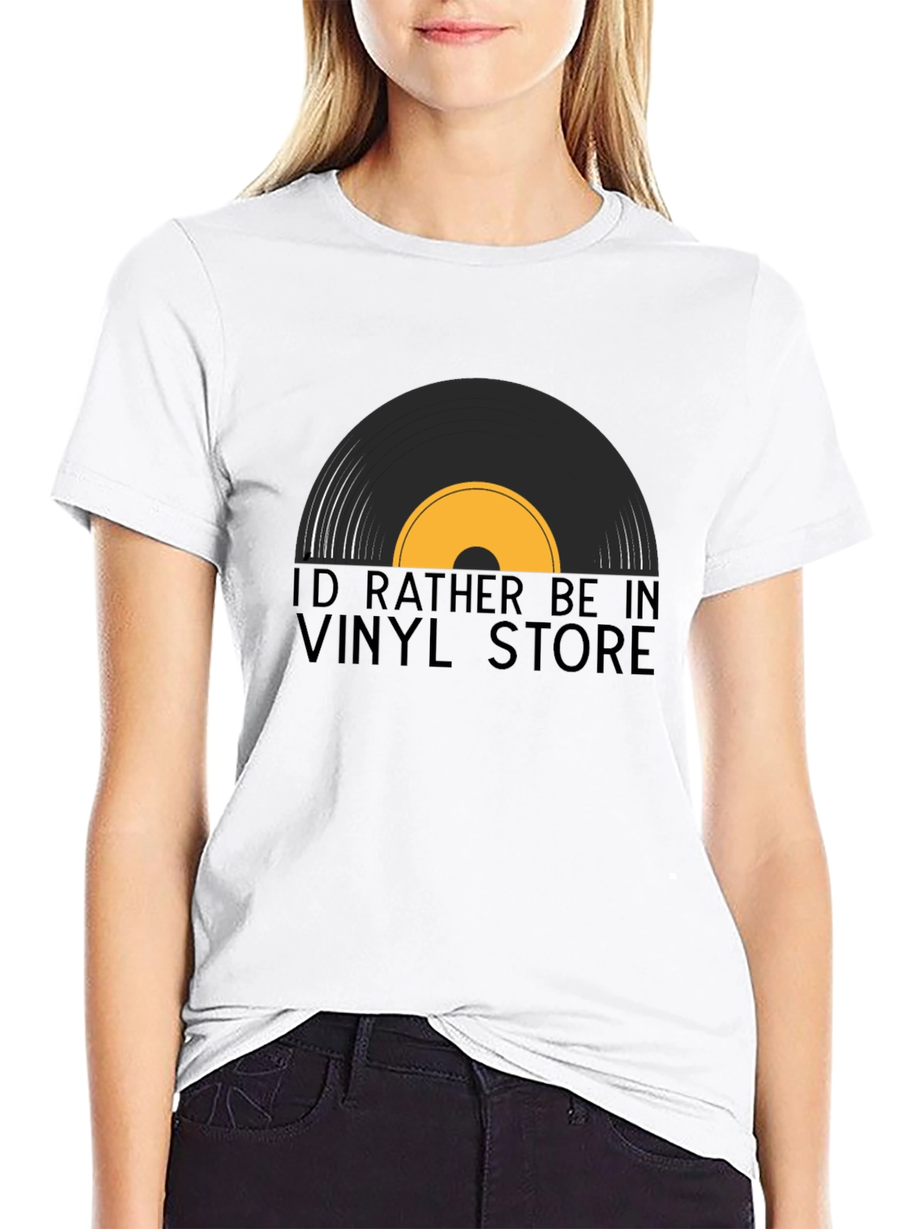 Vinyl Store T-Shirt: Retro Music Lover Tee