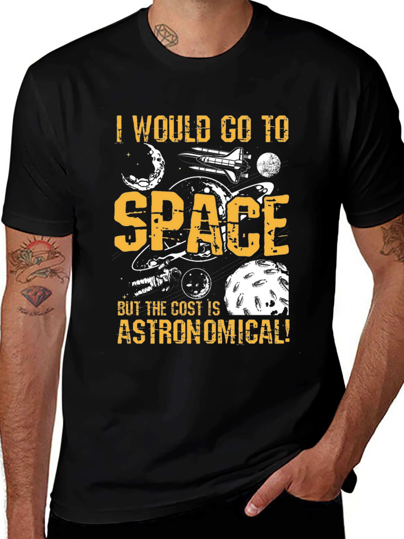 Space Travel Graphic Tee - Funny Astronomy T-Shirt