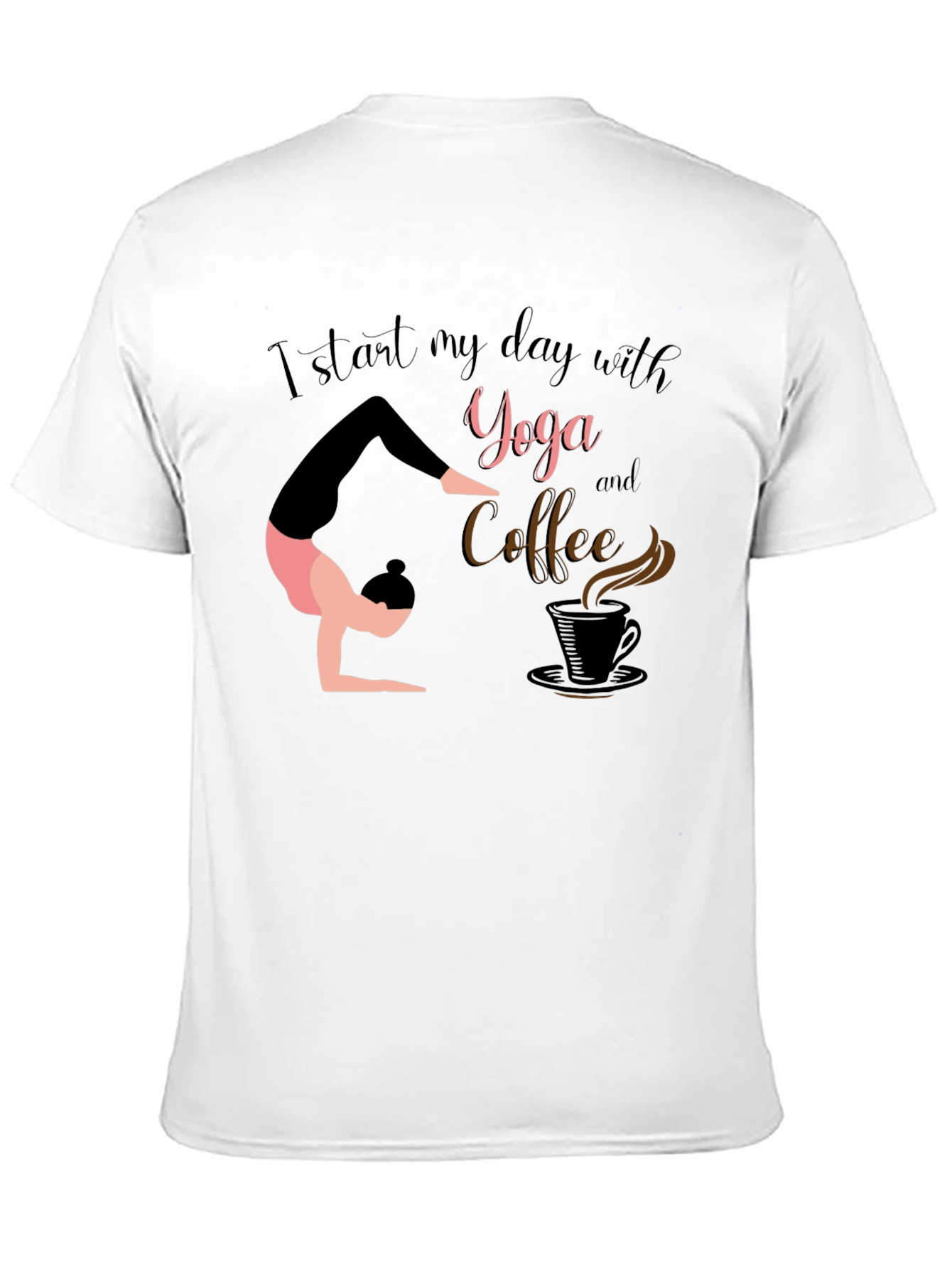 Yoga & Coffee T-Shirt - Start Your Day Right!