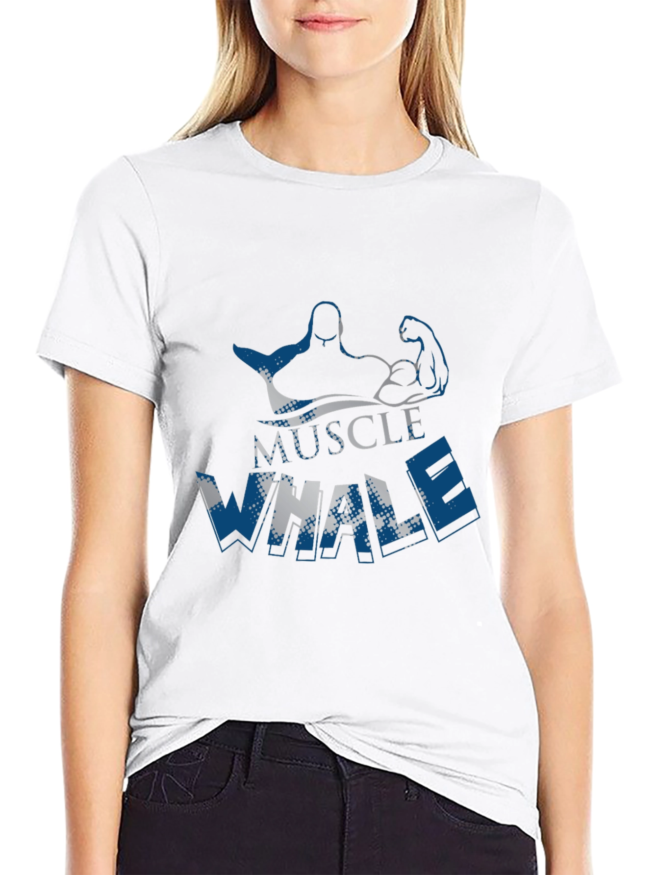 Muscle Whale Graphic Tee - Black