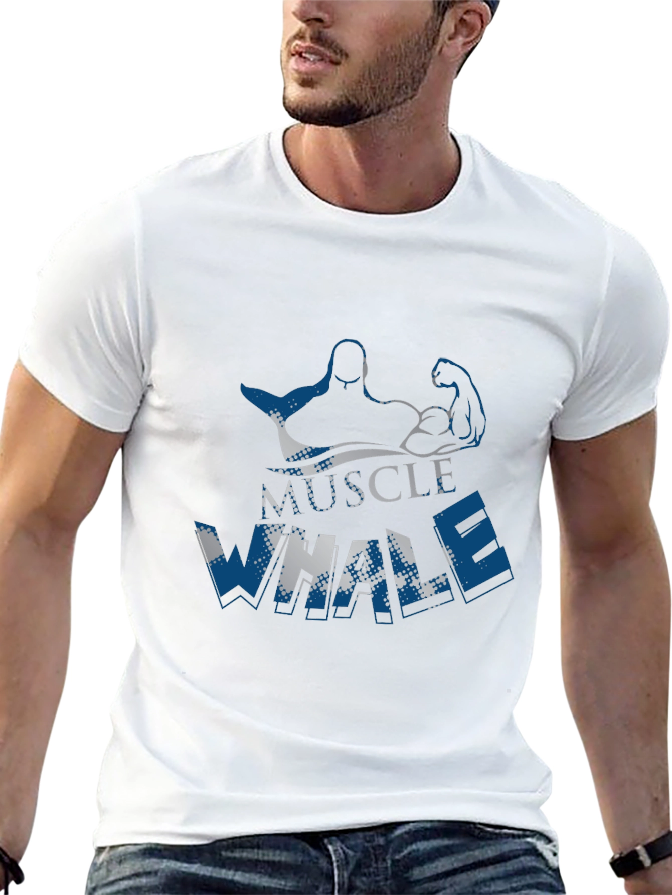 Muscle Whale Graphic Tee - Black