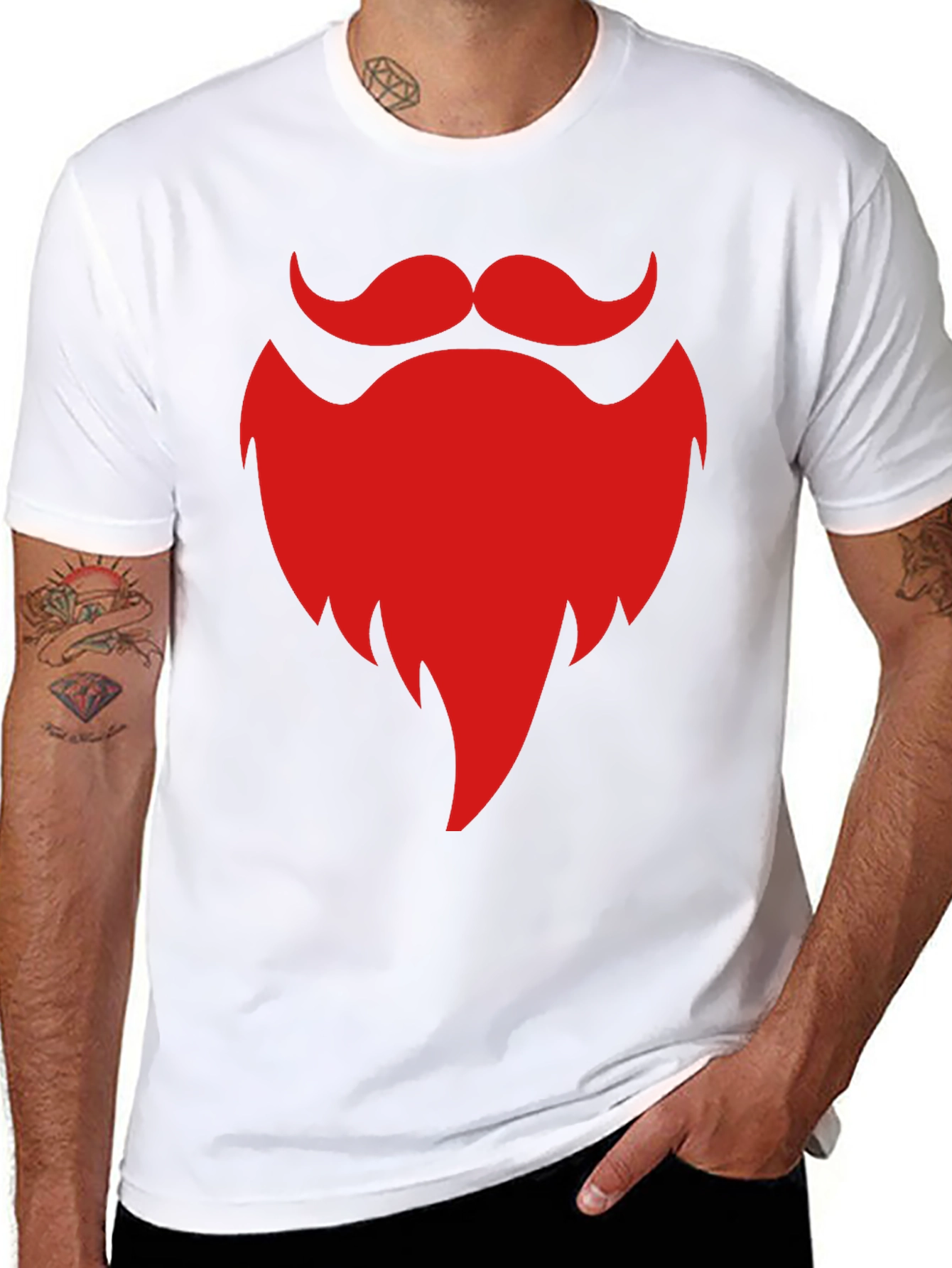 Red Beard Graphic Black T-Shirt