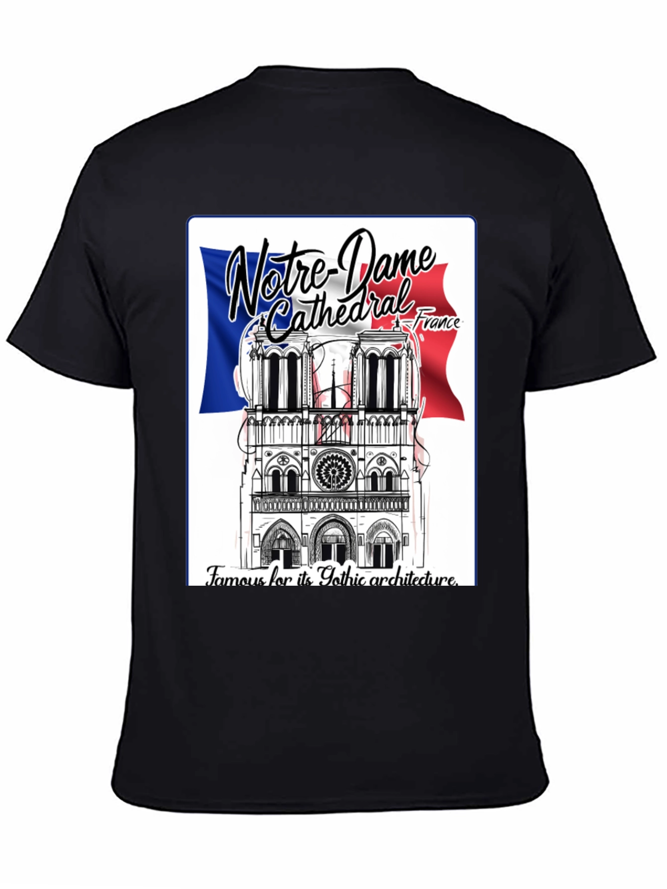 Notre Dame Cathedral France Graphic Tee