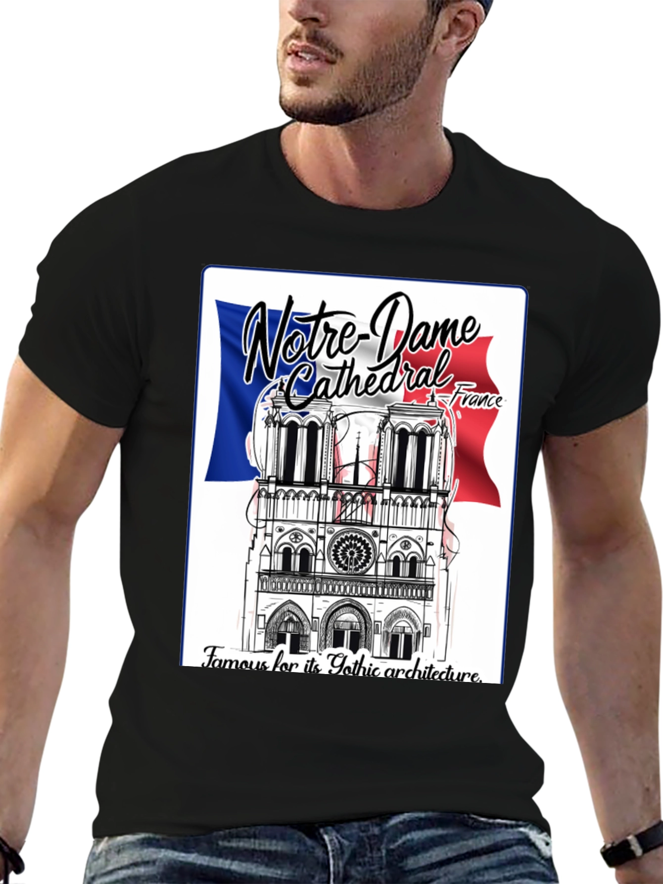 Notre Dame Cathedral France Graphic Tee