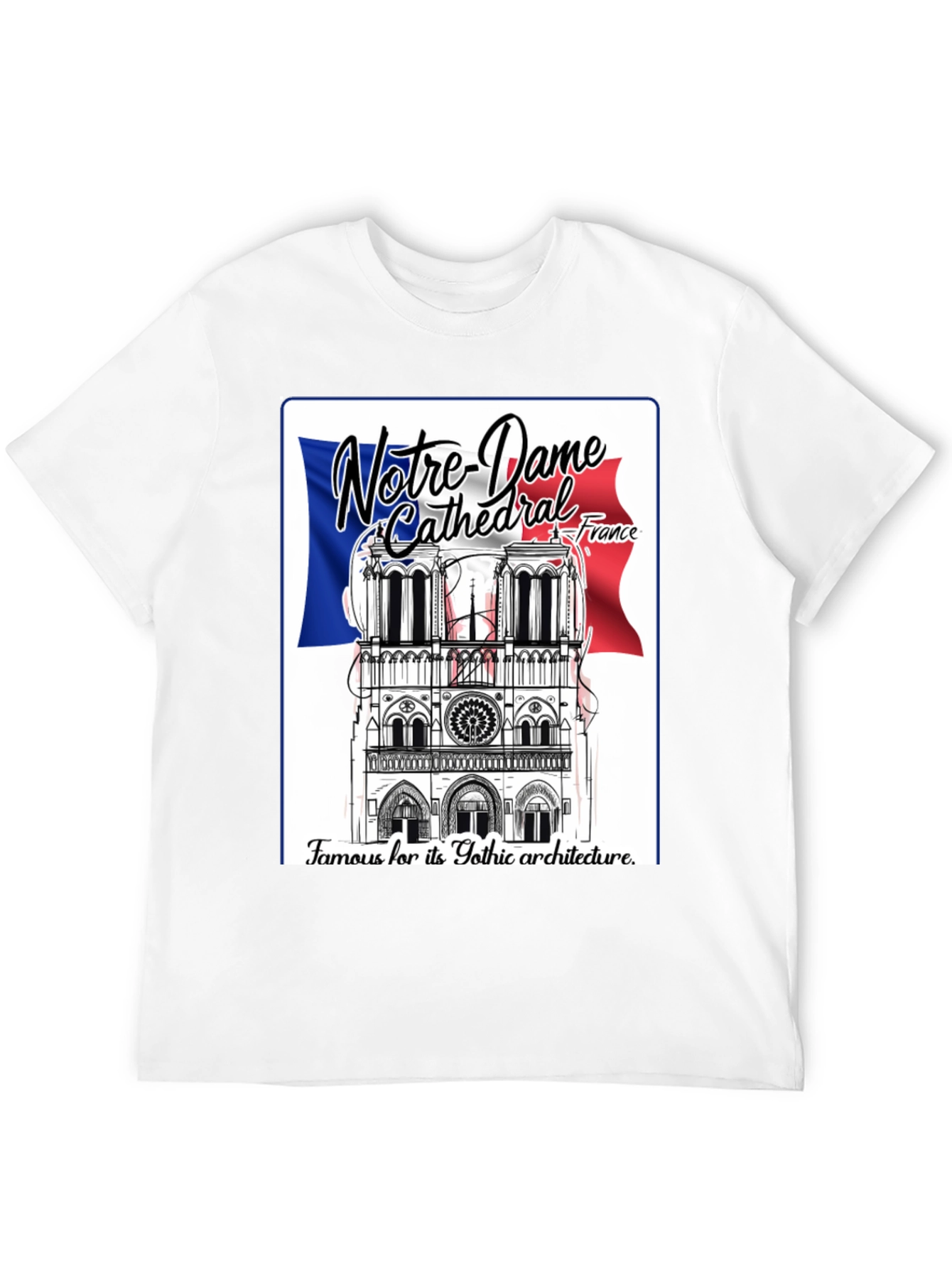 Notre Dame Cathedral France Graphic Tee