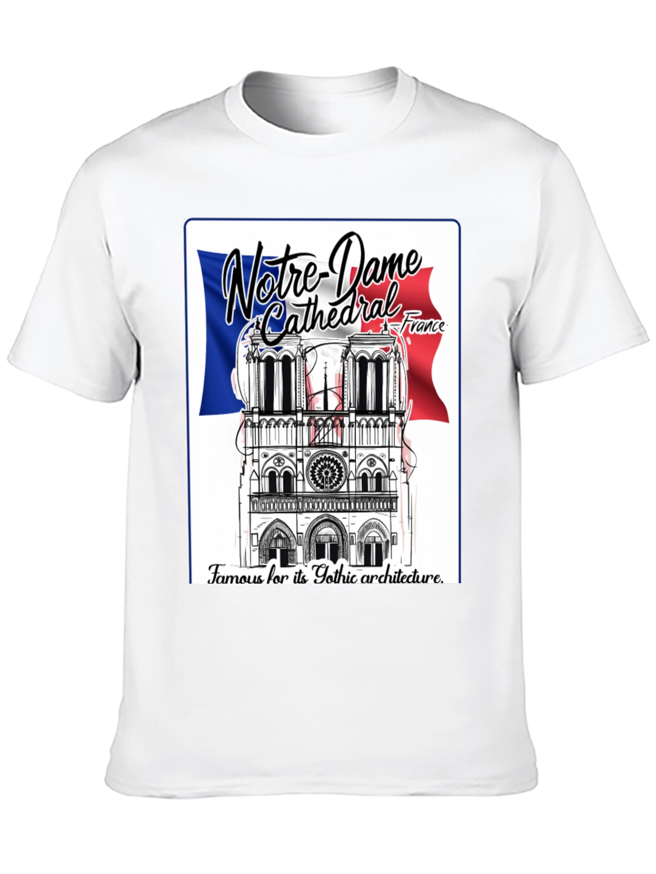 Notre Dame Cathedral France Graphic Tee