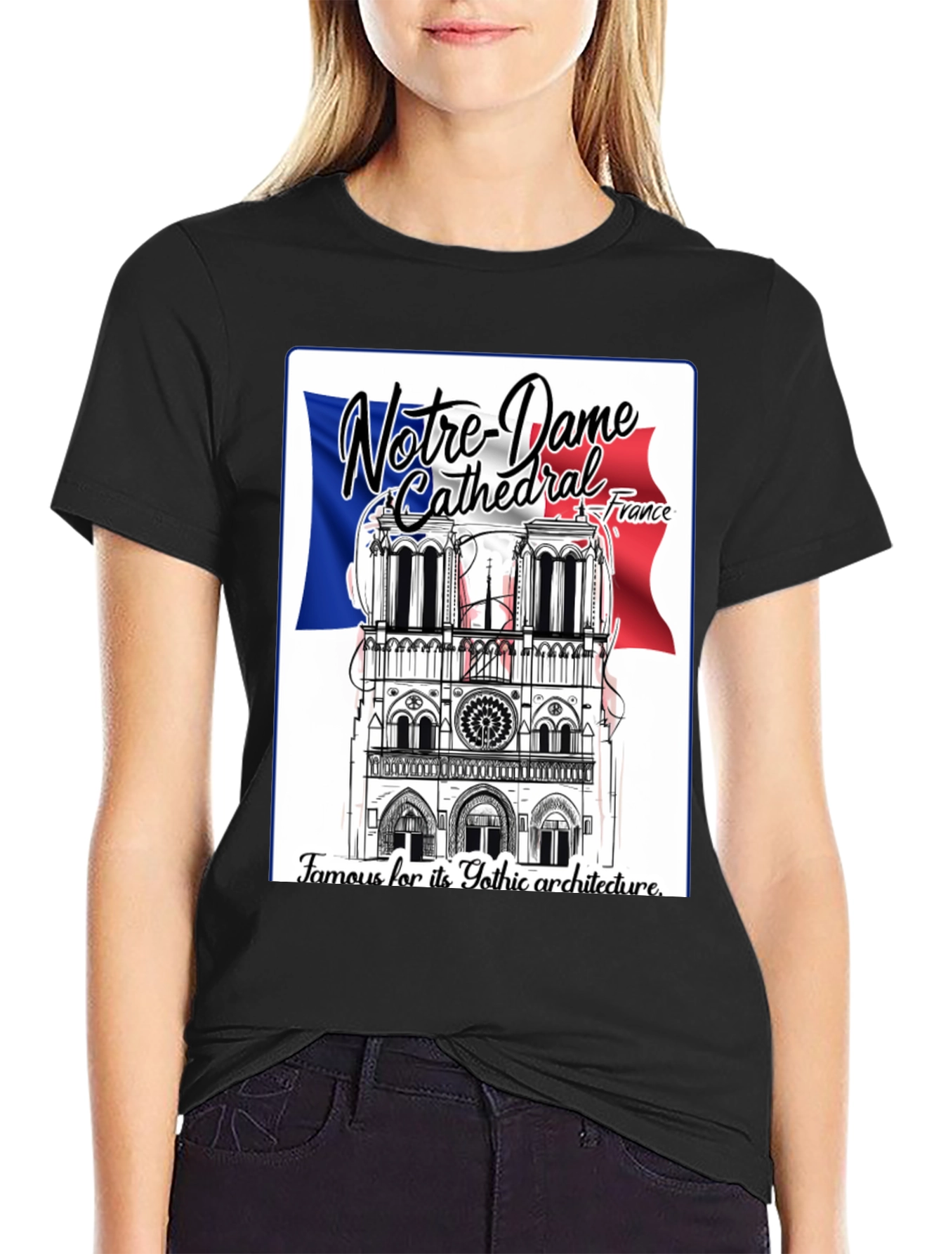 Notre Dame Cathedral France Graphic Tee