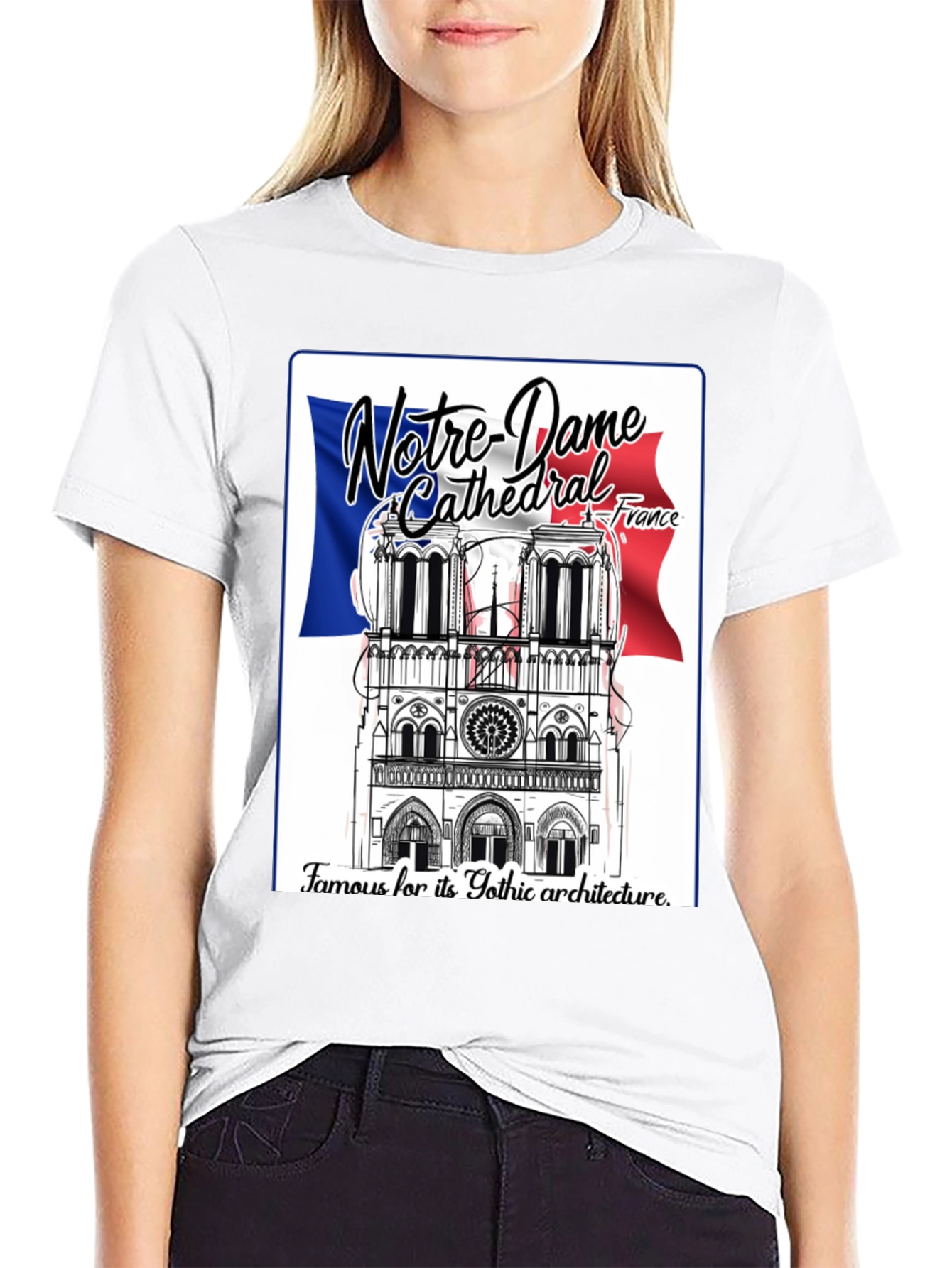 Notre Dame Cathedral France Graphic Tee