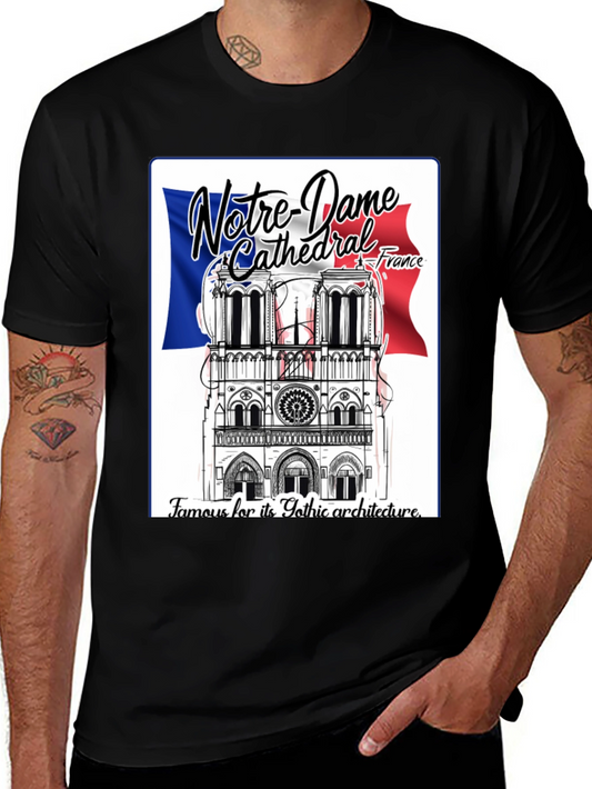 Notre Dame Cathedral France Graphic Tee