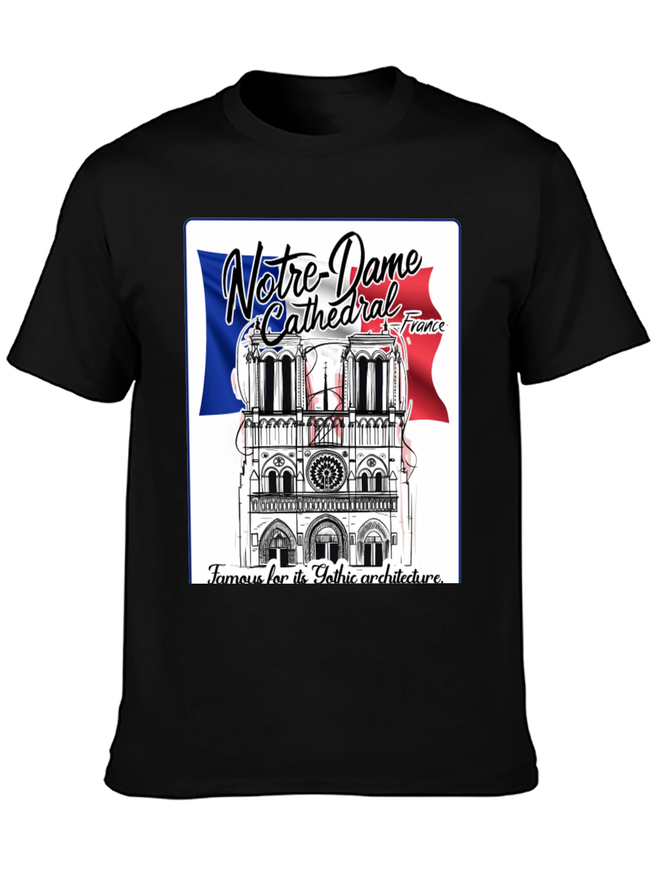 Notre Dame Cathedral France Graphic Tee