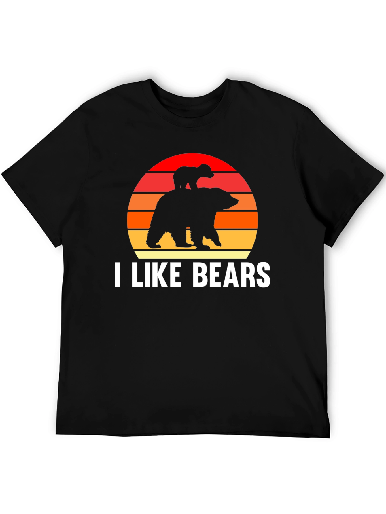 I Like Bears Graphic Tee - Sunset Bear Design