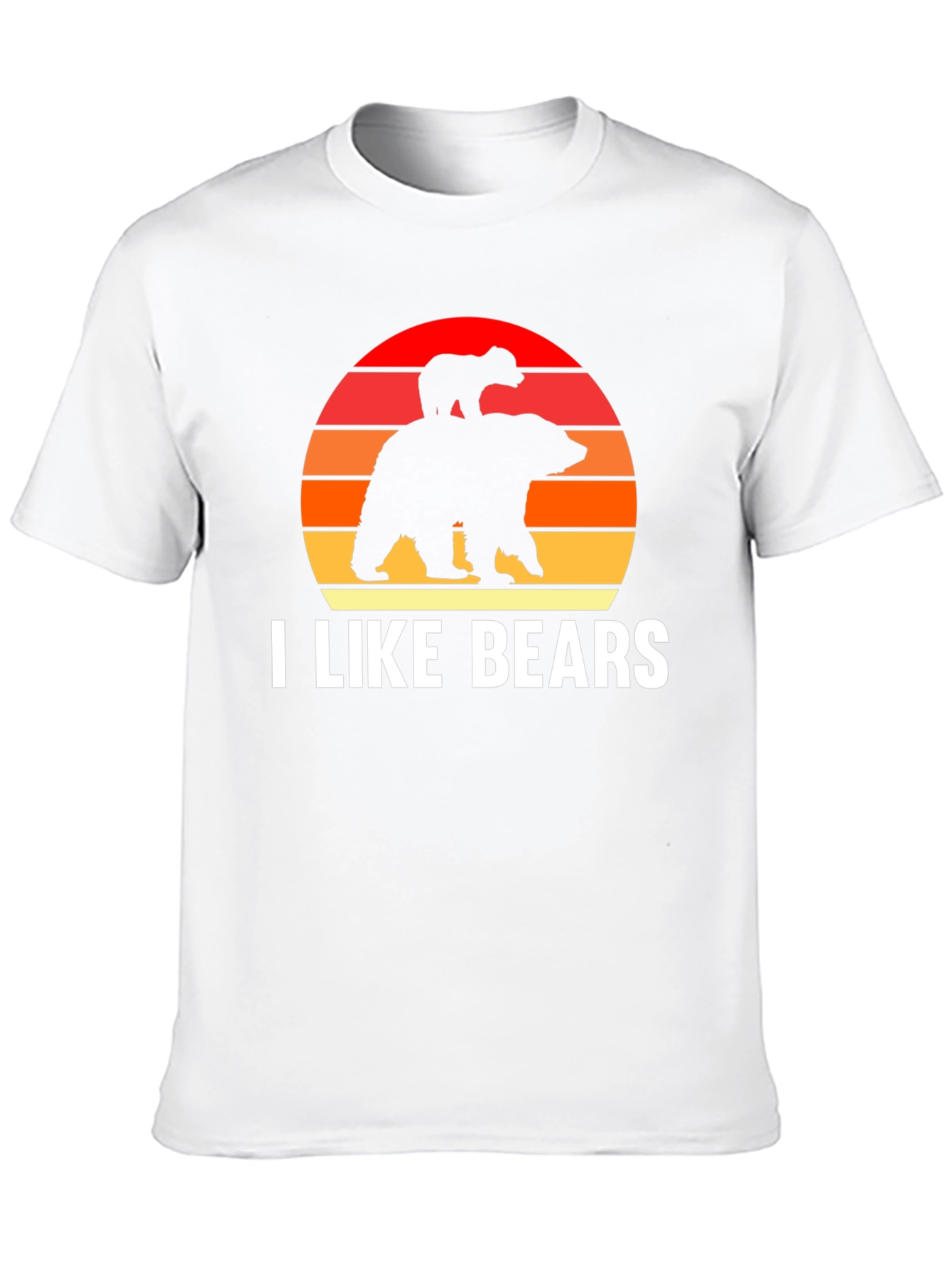 I Like Bears Graphic Tee - Sunset Bear Design