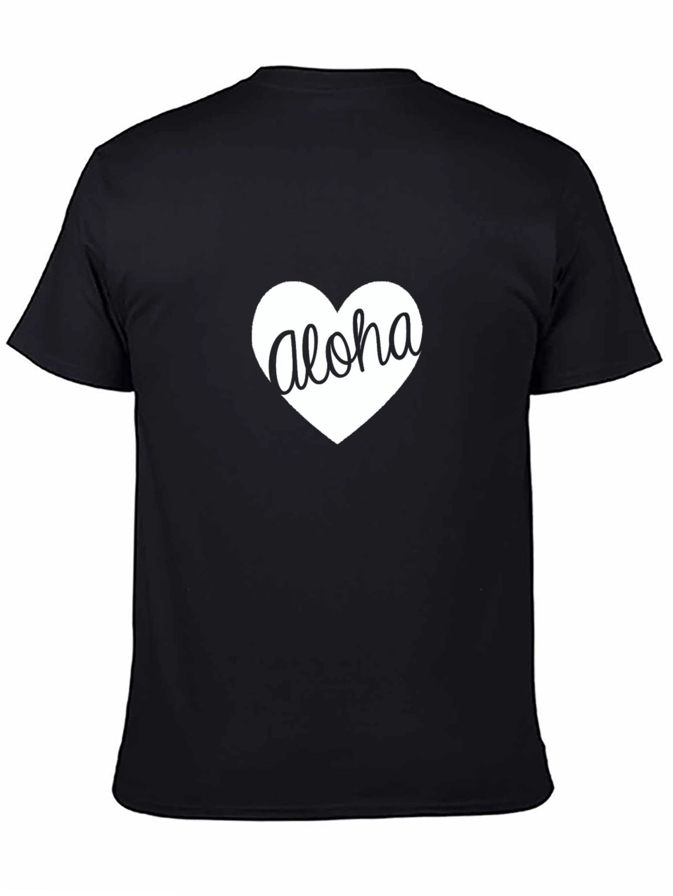 Aloha Heart Graphic Black T-Shirt